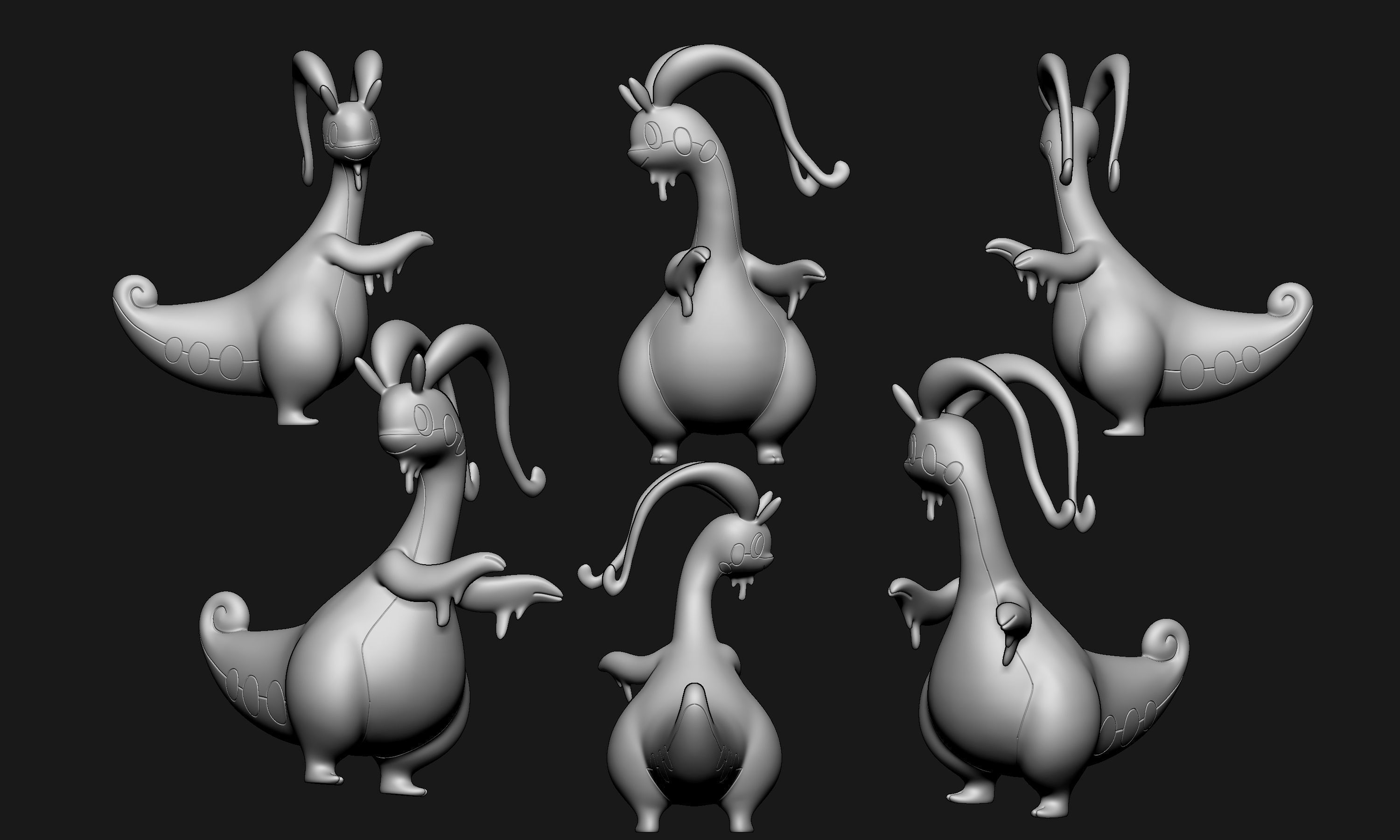 Pokemon - Goodra with 2 poses 3D print model_8