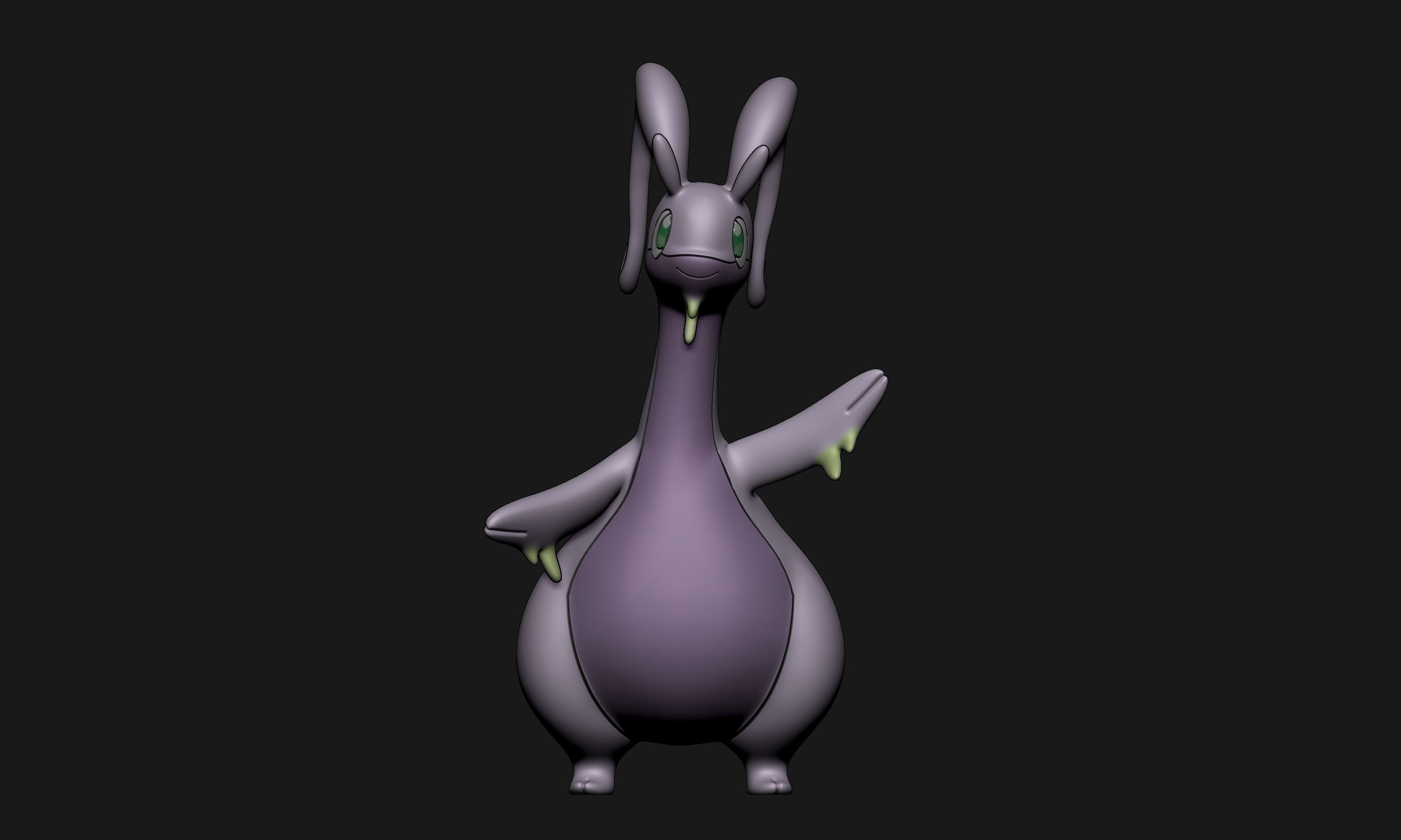 Pokemon - Goodra with 2 poses 3D print model_1