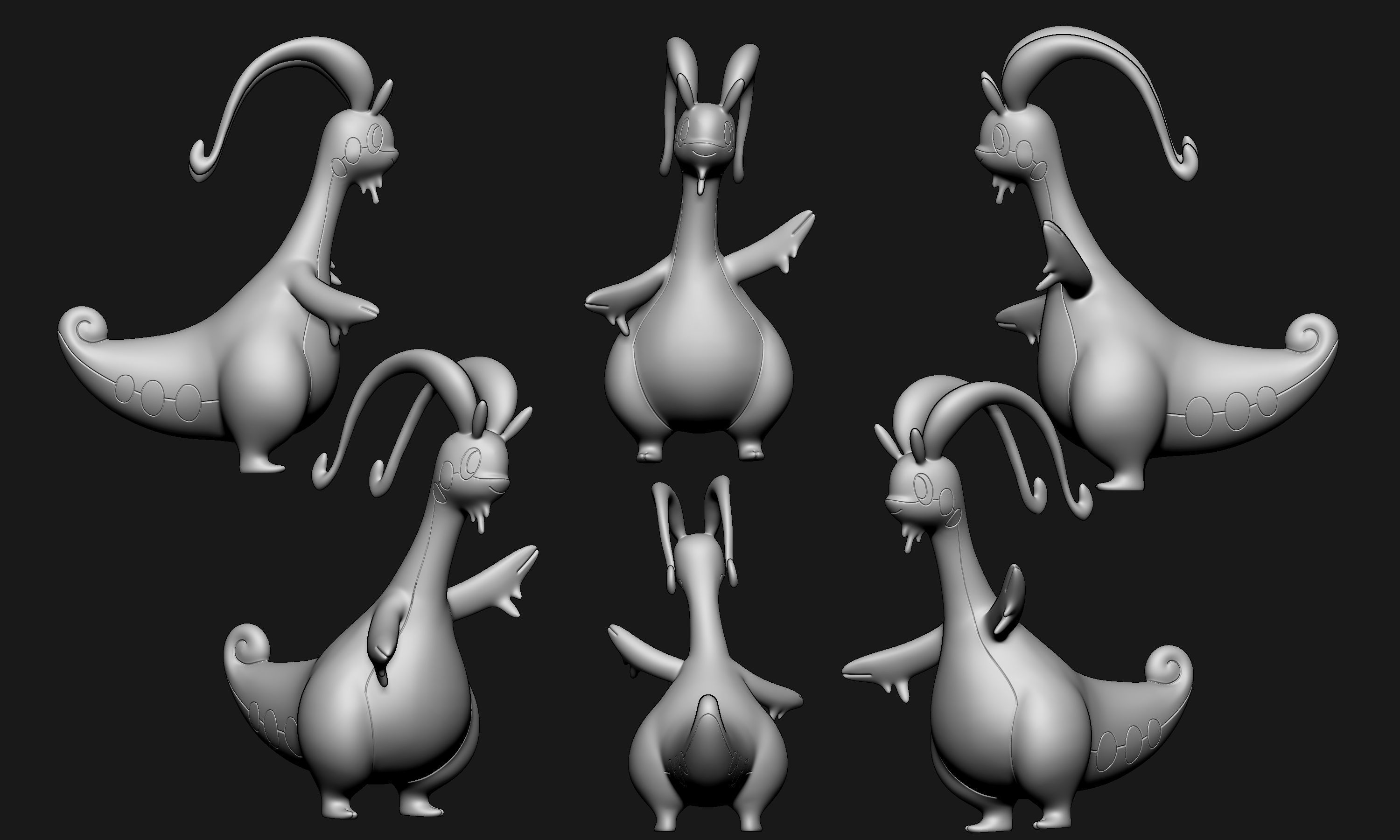 Pokemon - Goodra with 2 poses 3D print model_4
