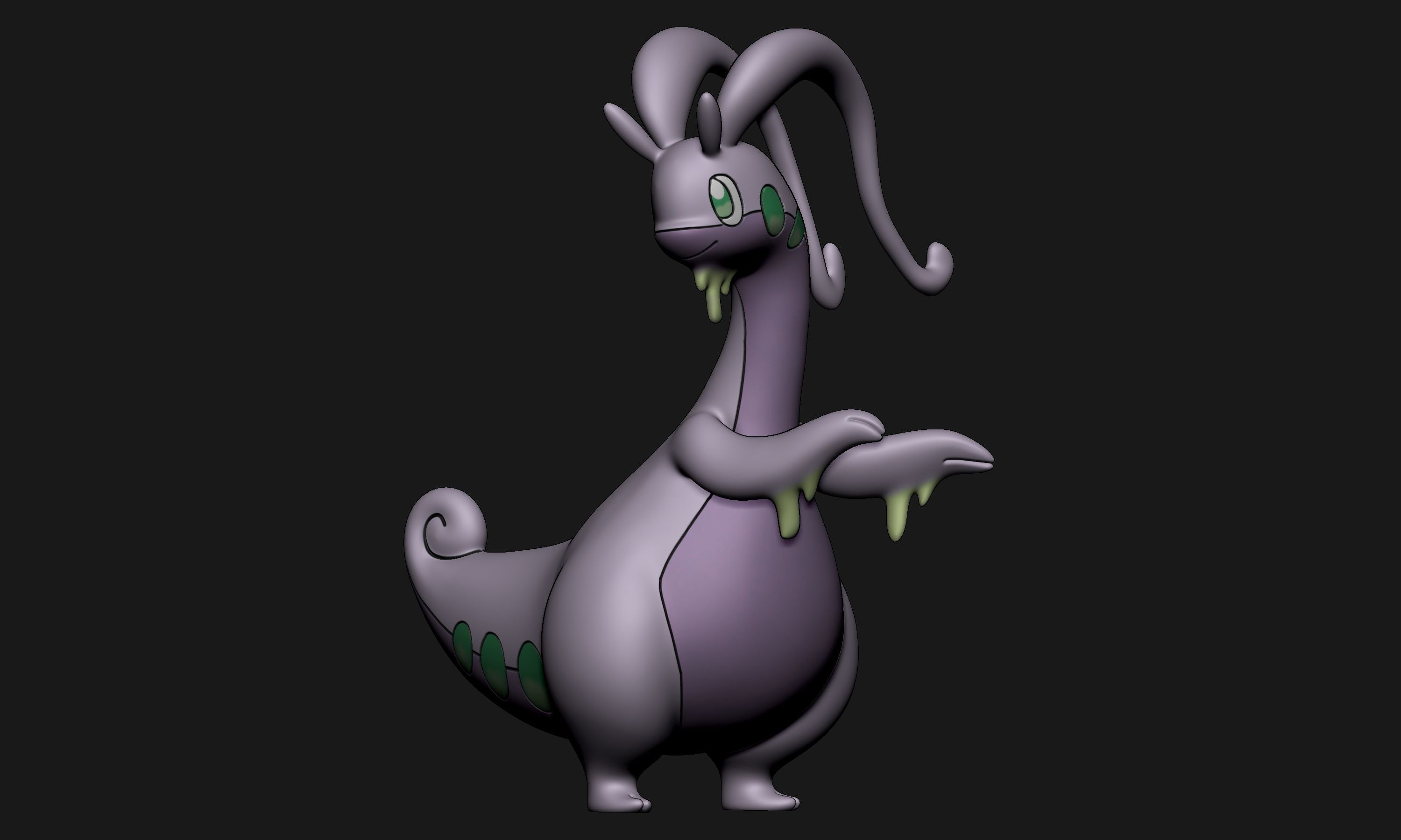 Pokemon - Goodra with 2 poses 3D print model_5