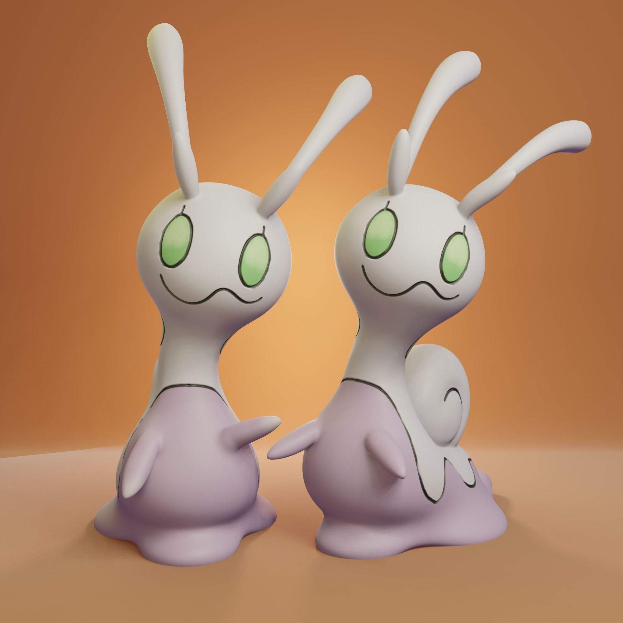 Pokemon - Goomy Sliggoo and Goodra with 2 poses 3D print model_6