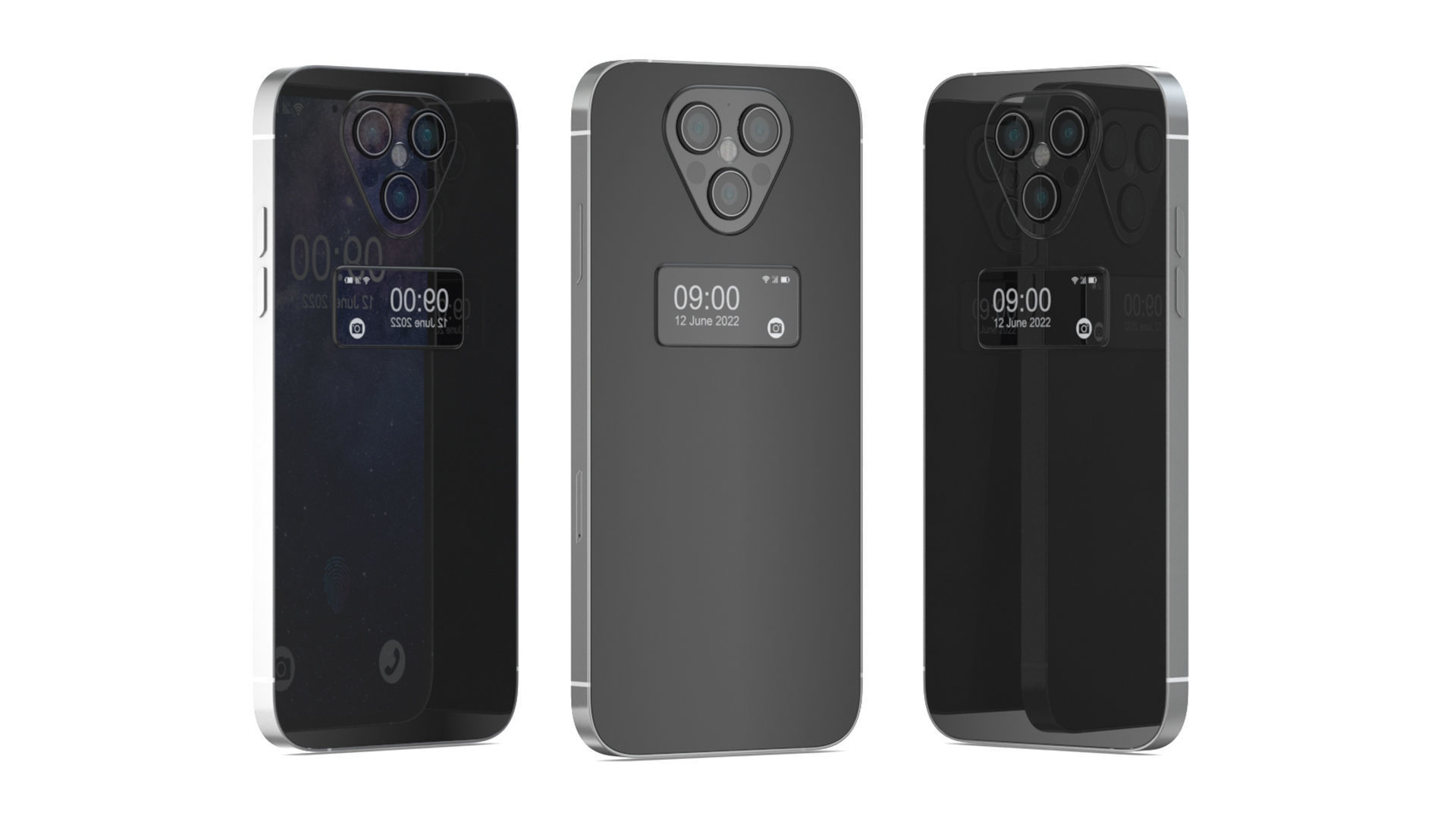 Generic Smartphone 04 PBR Realistic Low-poly 3D model_9