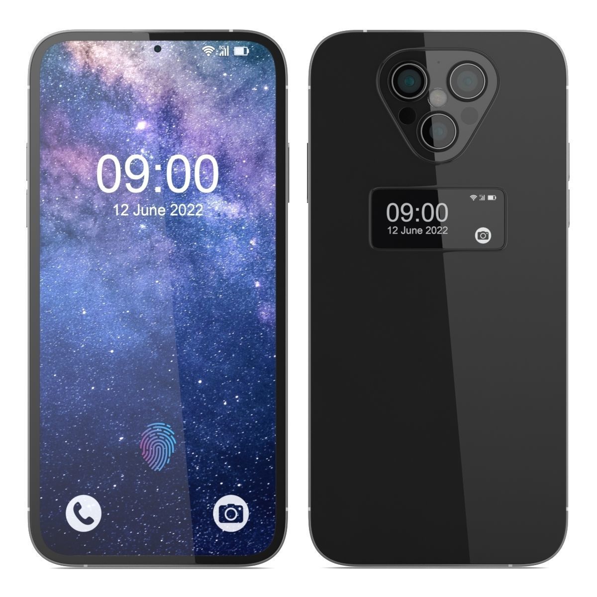 Generic Smartphone 04 PBR Realistic Low-poly 3D model_1