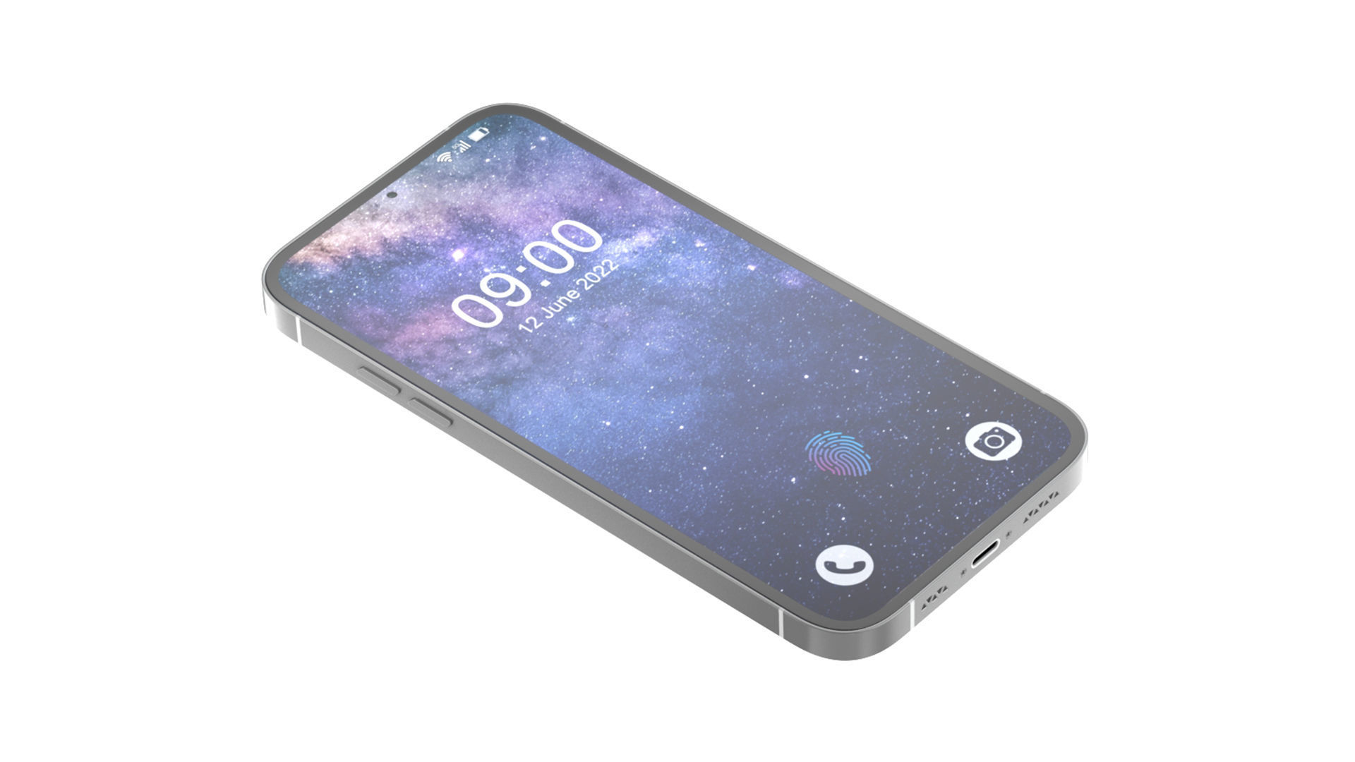 Generic Smartphone 04 PBR Realistic Low-poly 3D model_5