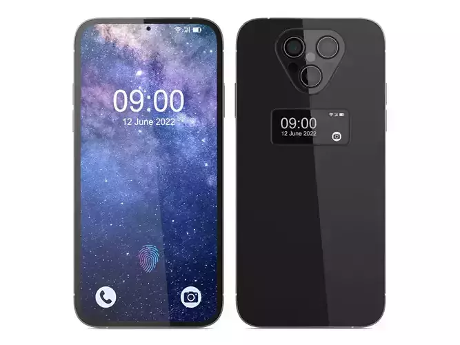 Generic Smartphone 04 PBR Realistic Low-poly 3D model
