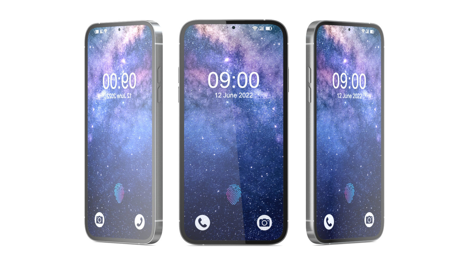 Generic Smartphone 04 PBR Realistic Low-poly 3D model_8