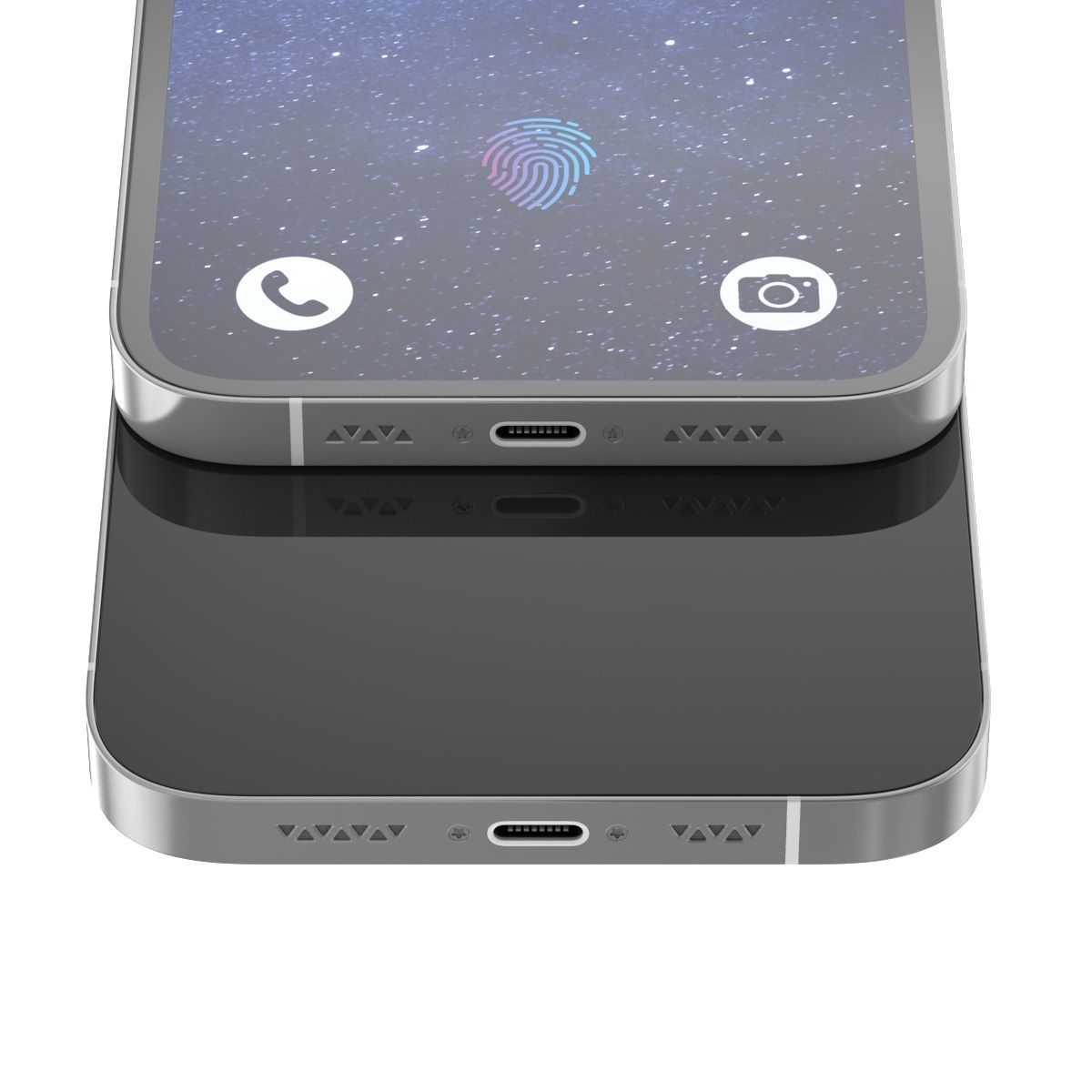 Generic Smartphone 04 PBR Realistic Low-poly 3D model_10