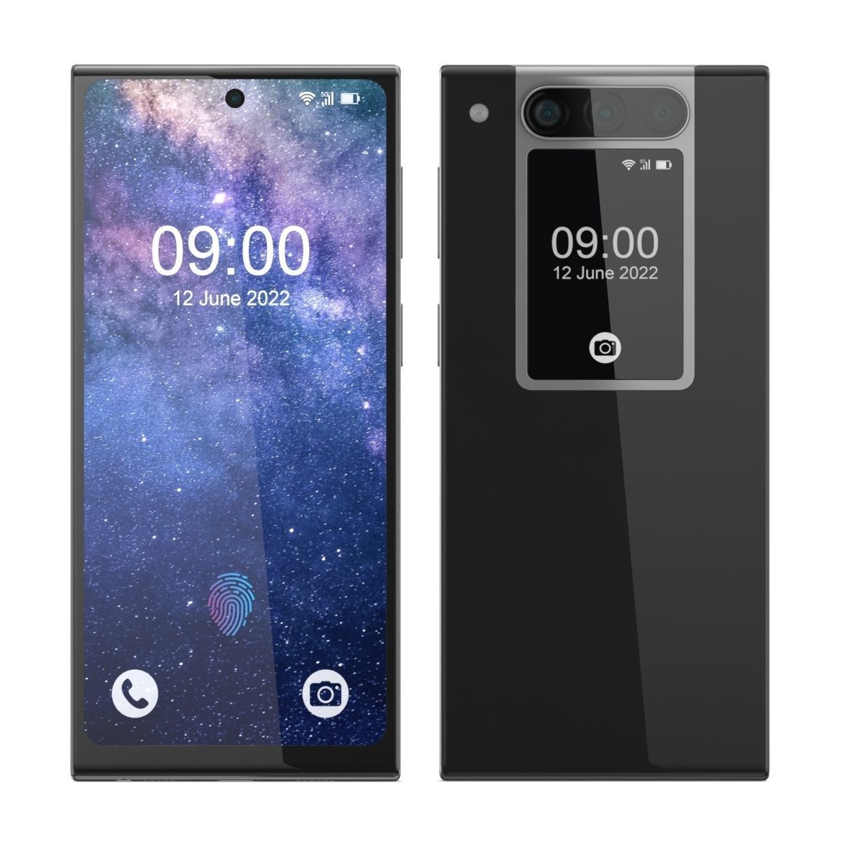 Generic Smartphone 05 PBR Realistic 3D model_1