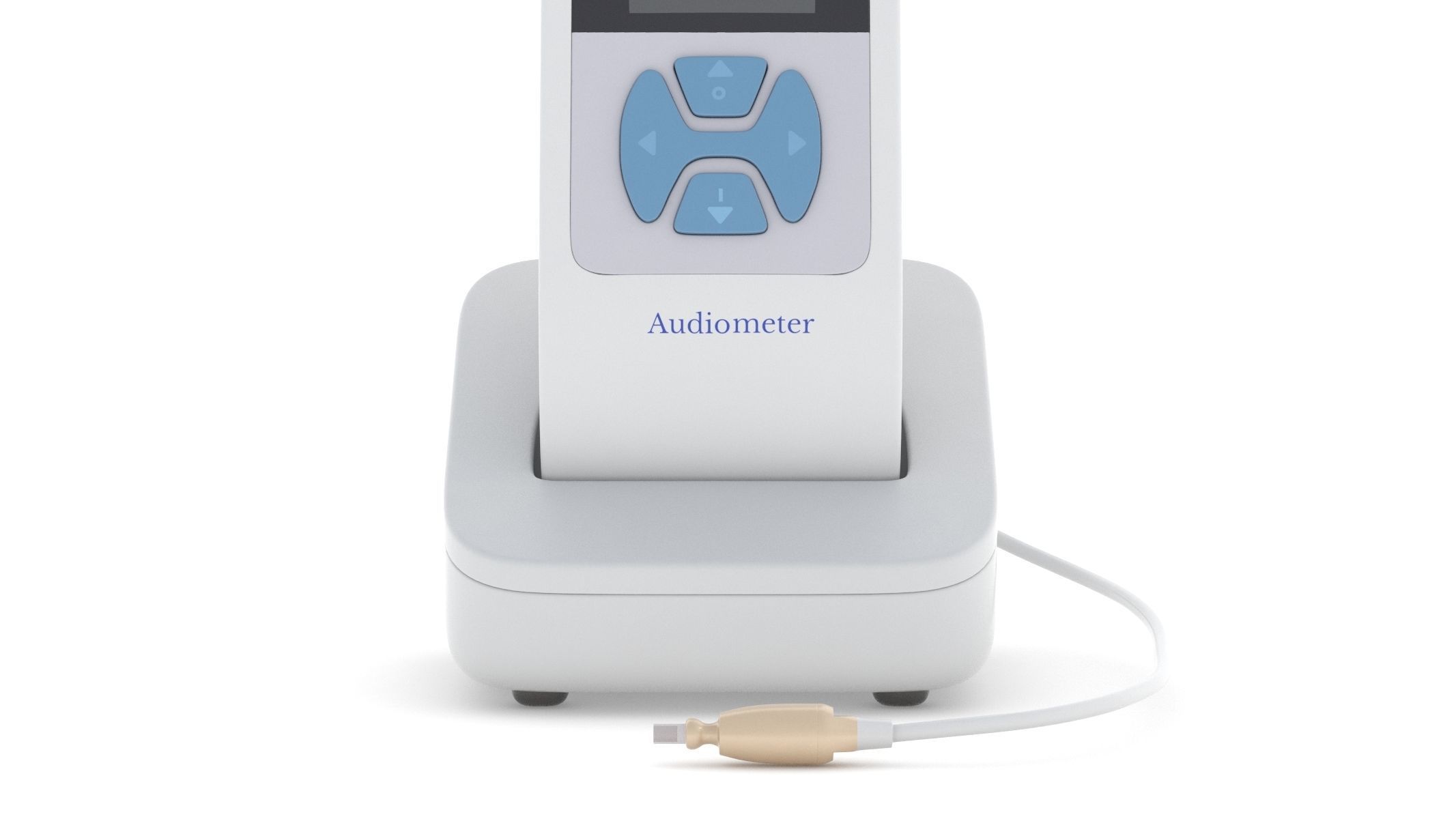 Medical Audiometer Hearing Screener PBR Realistic 3D model_5