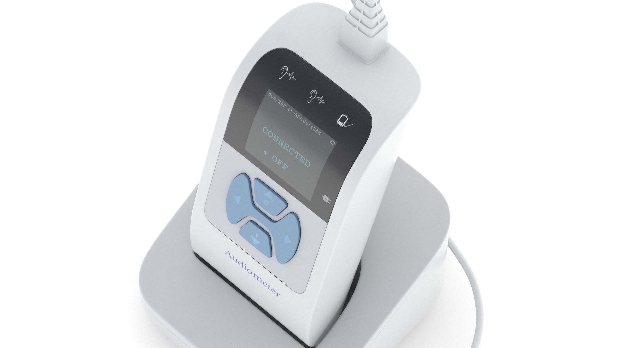 Medical Audiometer Hearing Screener PBR Realistic 3D model_9