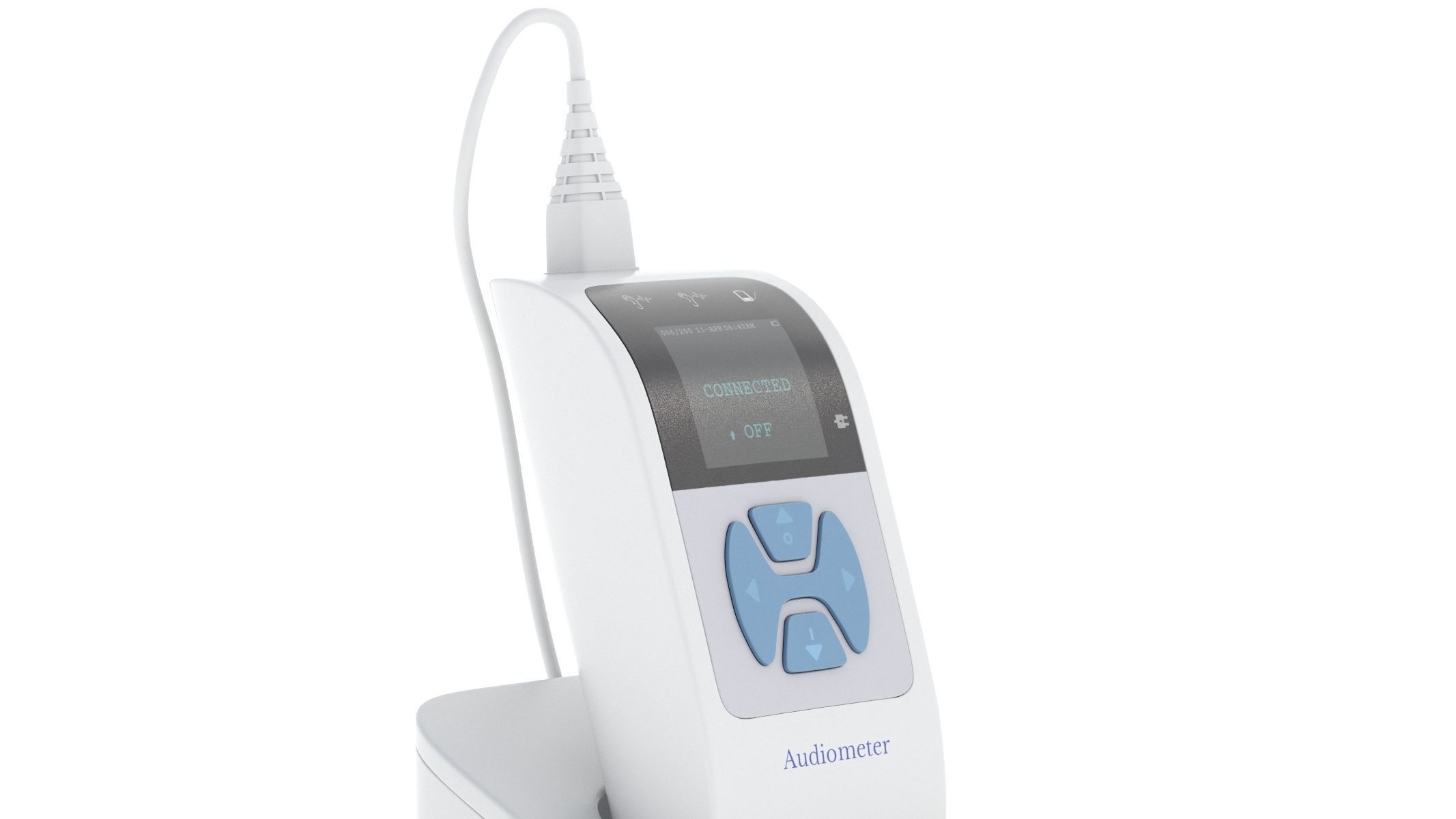 Medical Audiometer Hearing Screener PBR Realistic 3D model_6