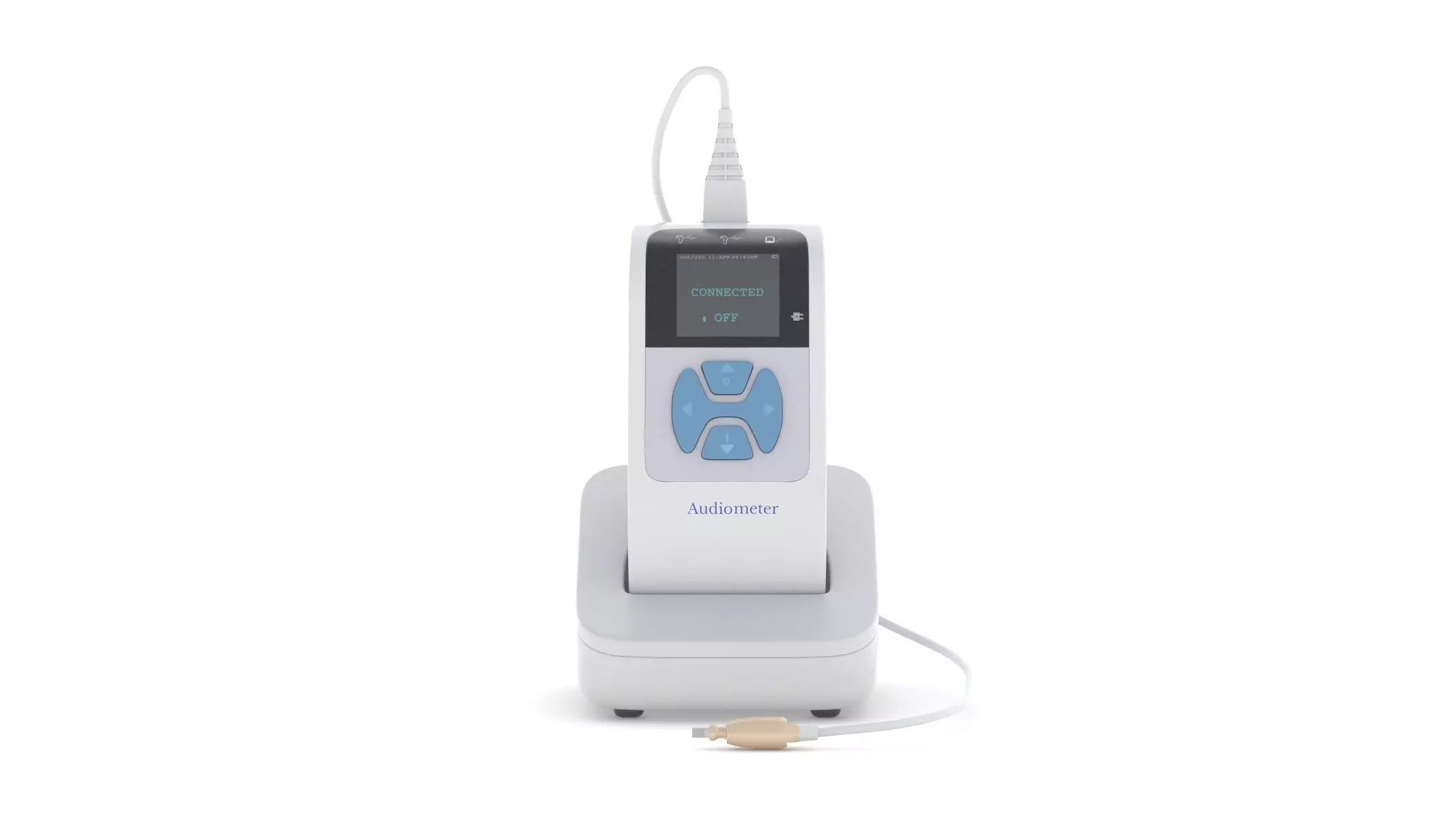 Medical Audiometer Hearing Screener PBR Realistic 3D model_0