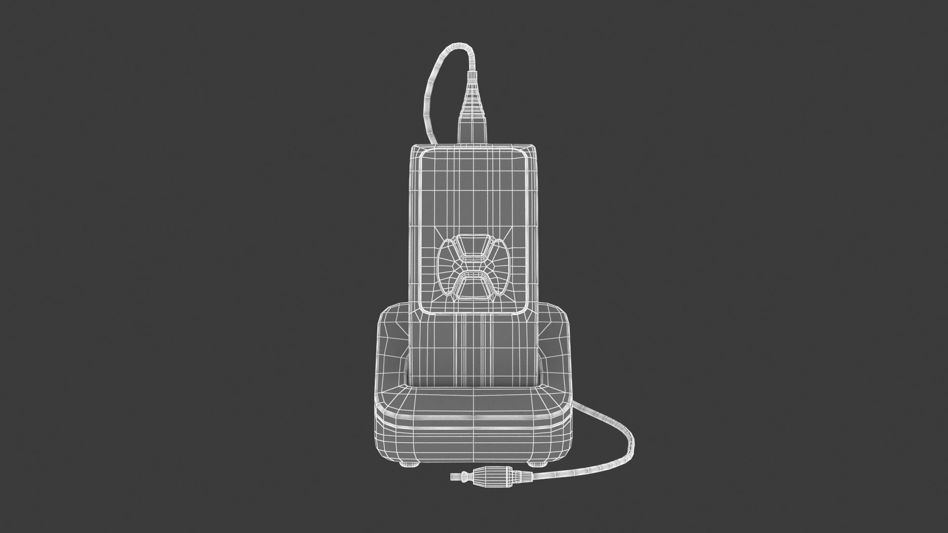 Medical Audiometer Hearing Screener PBR Realistic 3D model_10