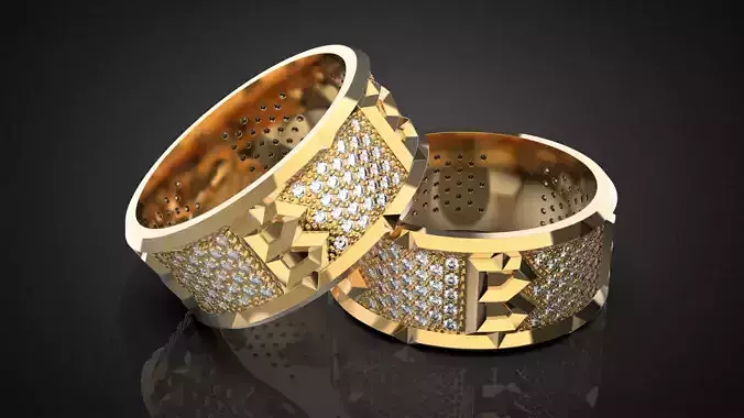 Bitcoin wedding ring R25 3D print model