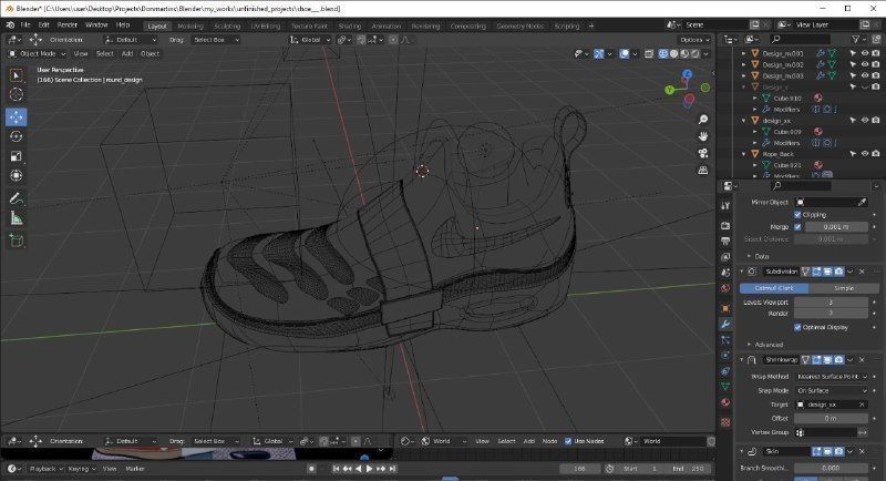 NIKE Sneakers Shoe 3D model_7