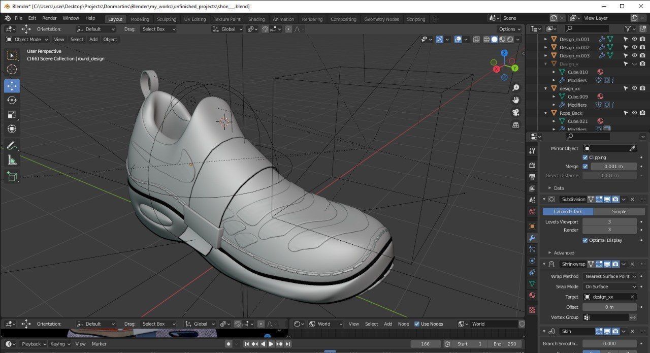 NIKE Sneakers Shoe 3D model_6