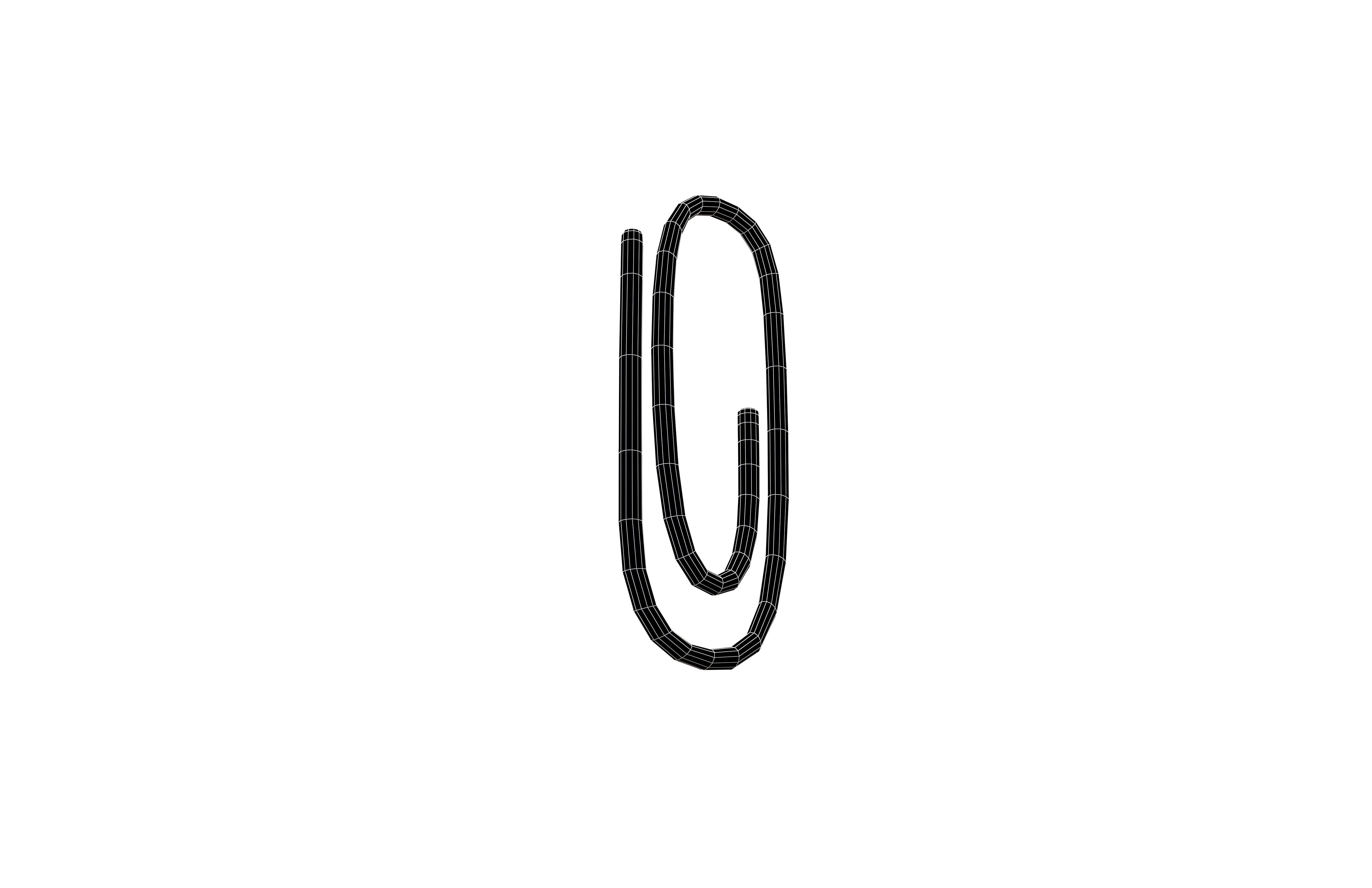 Cartoon Paper Clip v1 004 Low-poly 3D model_7