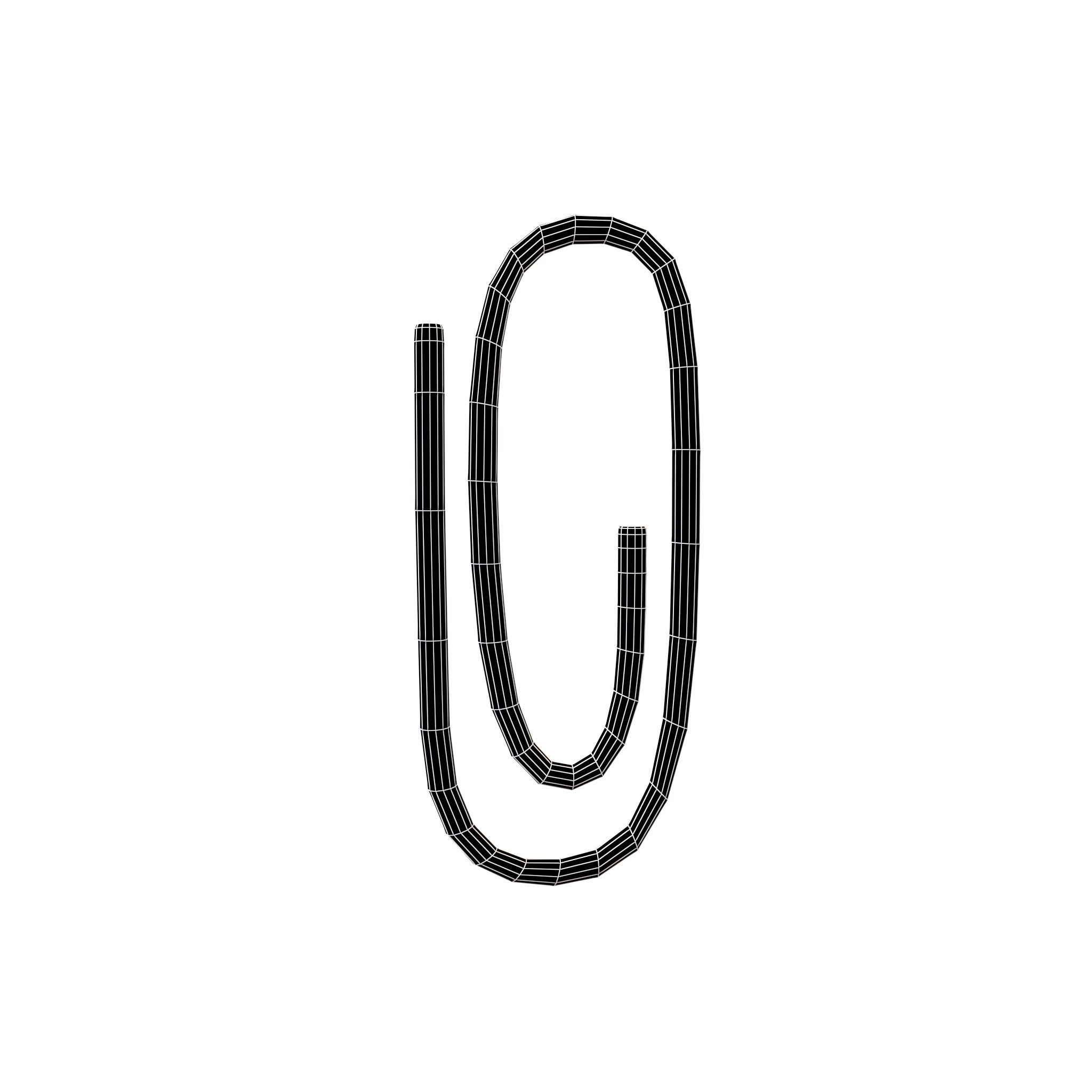 Cartoon Paper Clip v1 004 Low-poly 3D model_4