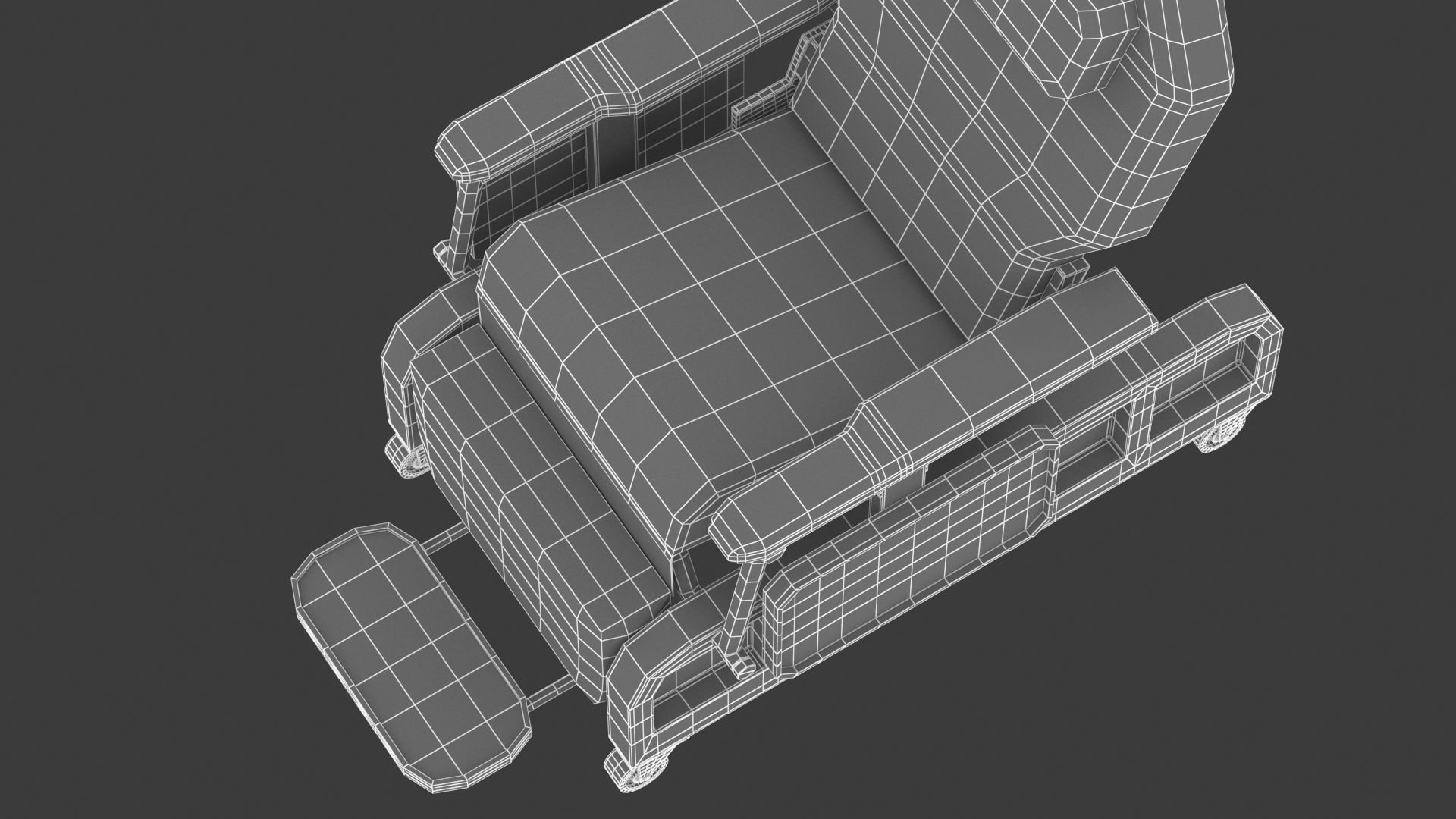 Medical Electric Reclining Chair PBR Realistic 3D model_19