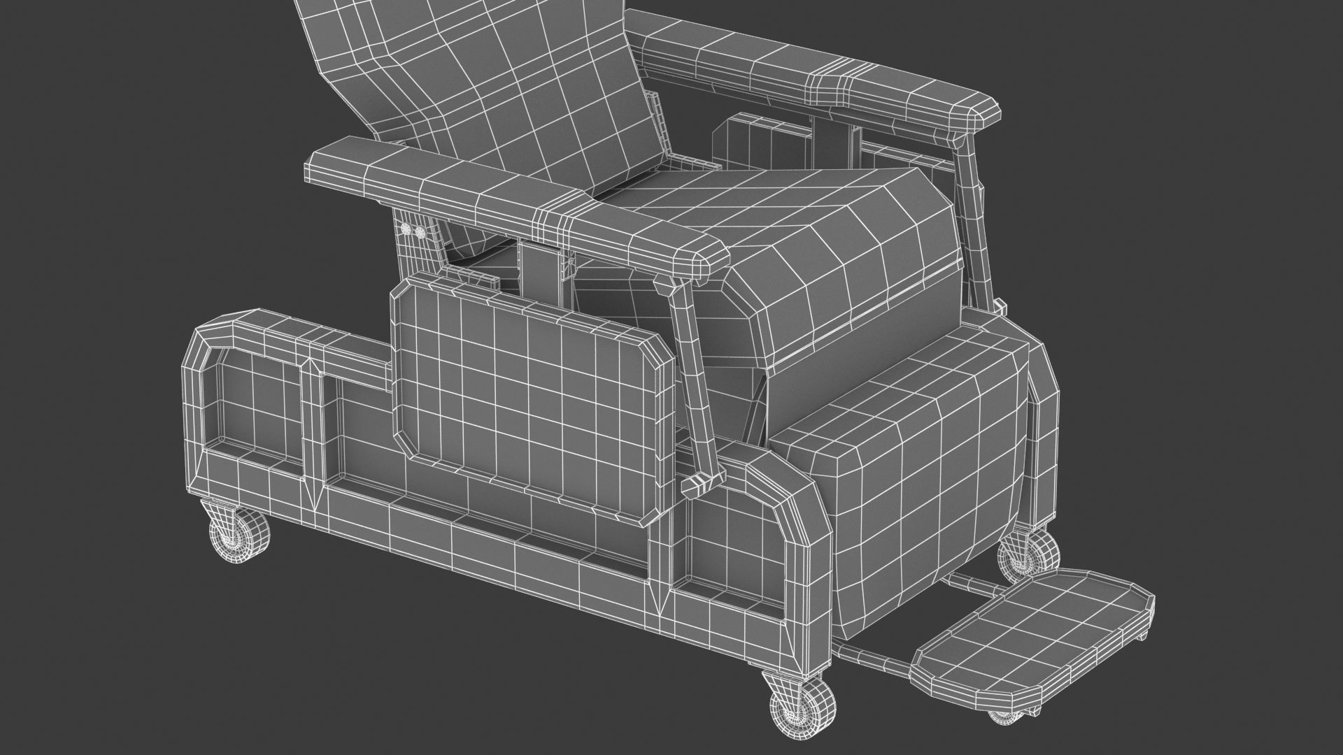 Medical Electric Reclining Chair PBR Realistic 3D model_15
