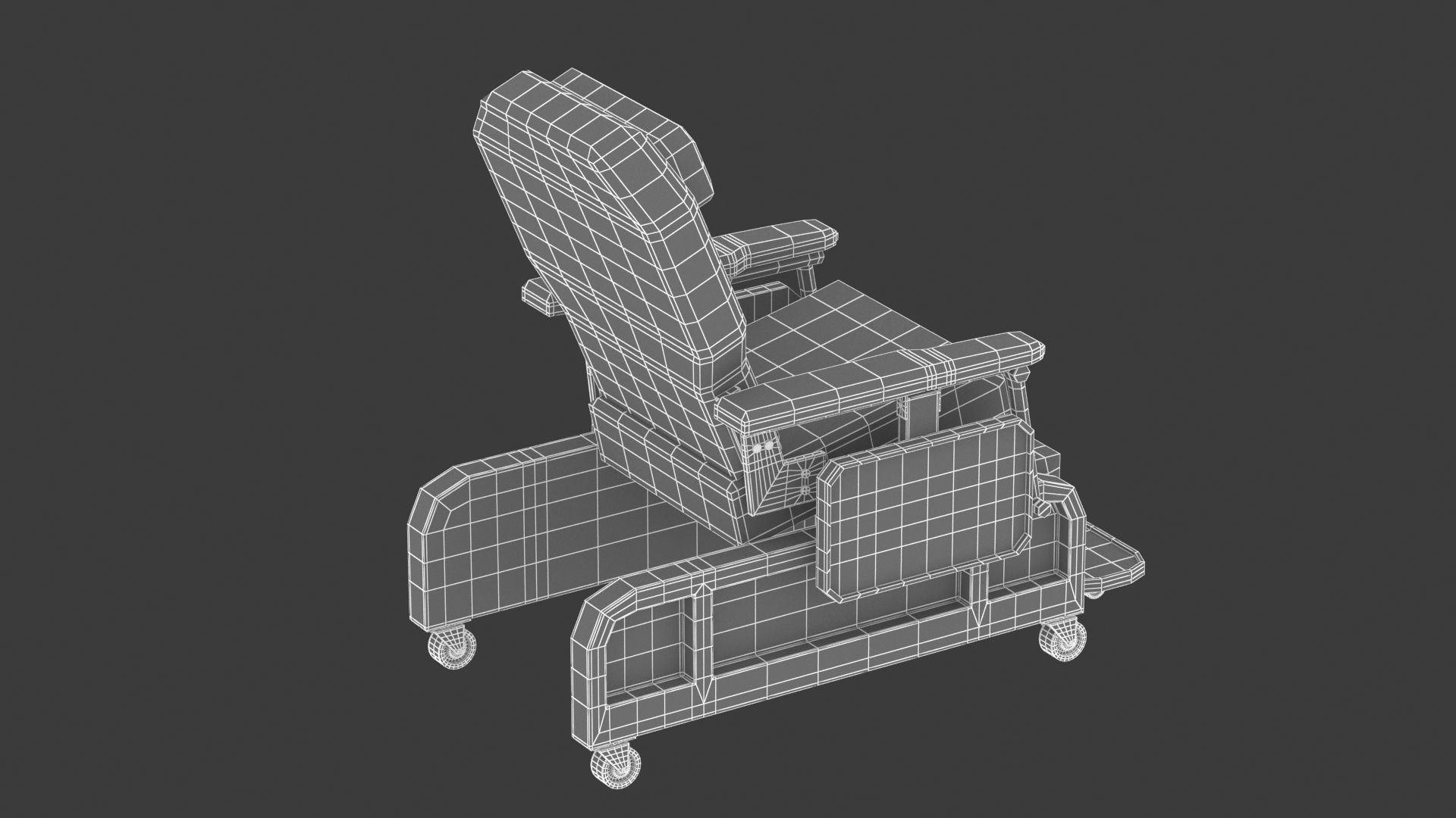 Medical Electric Reclining Chair PBR Realistic 3D model_11