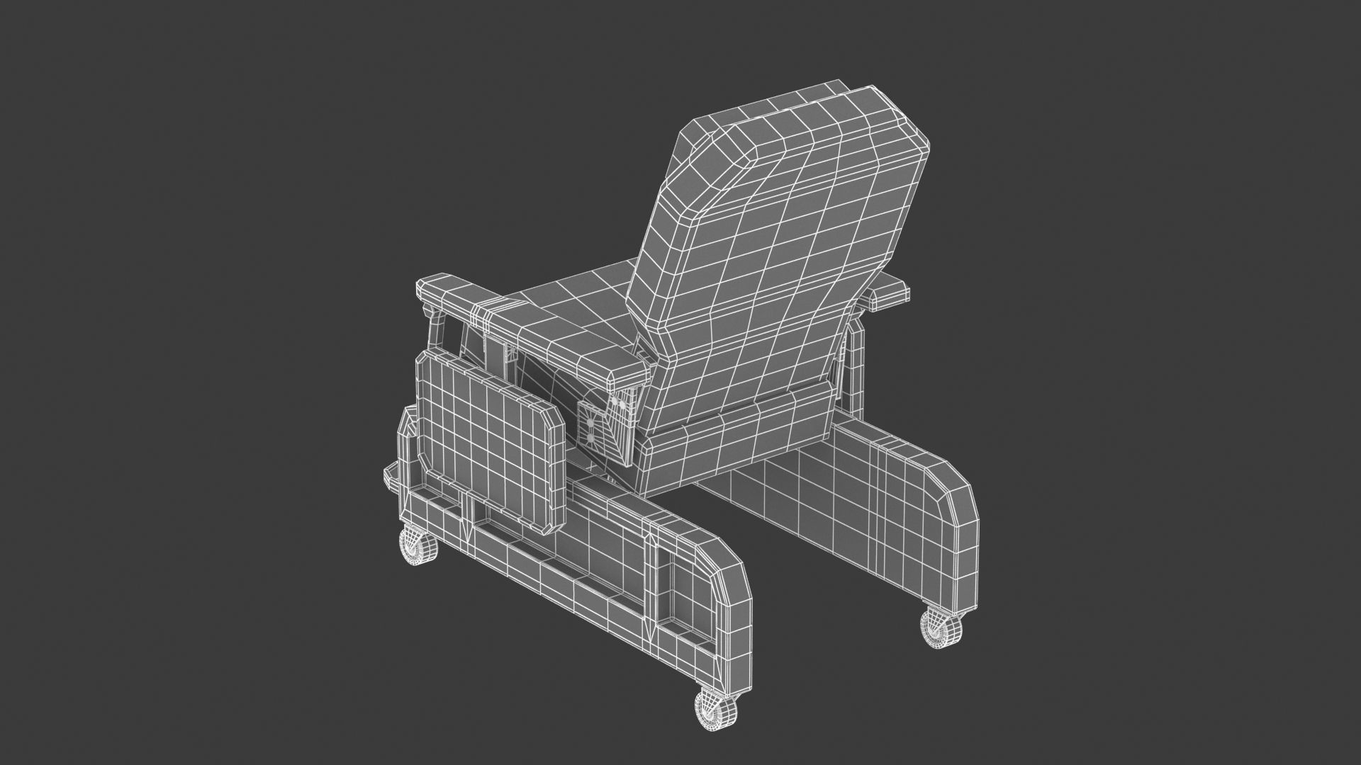 Medical Electric Reclining Chair PBR Realistic 3D model_12