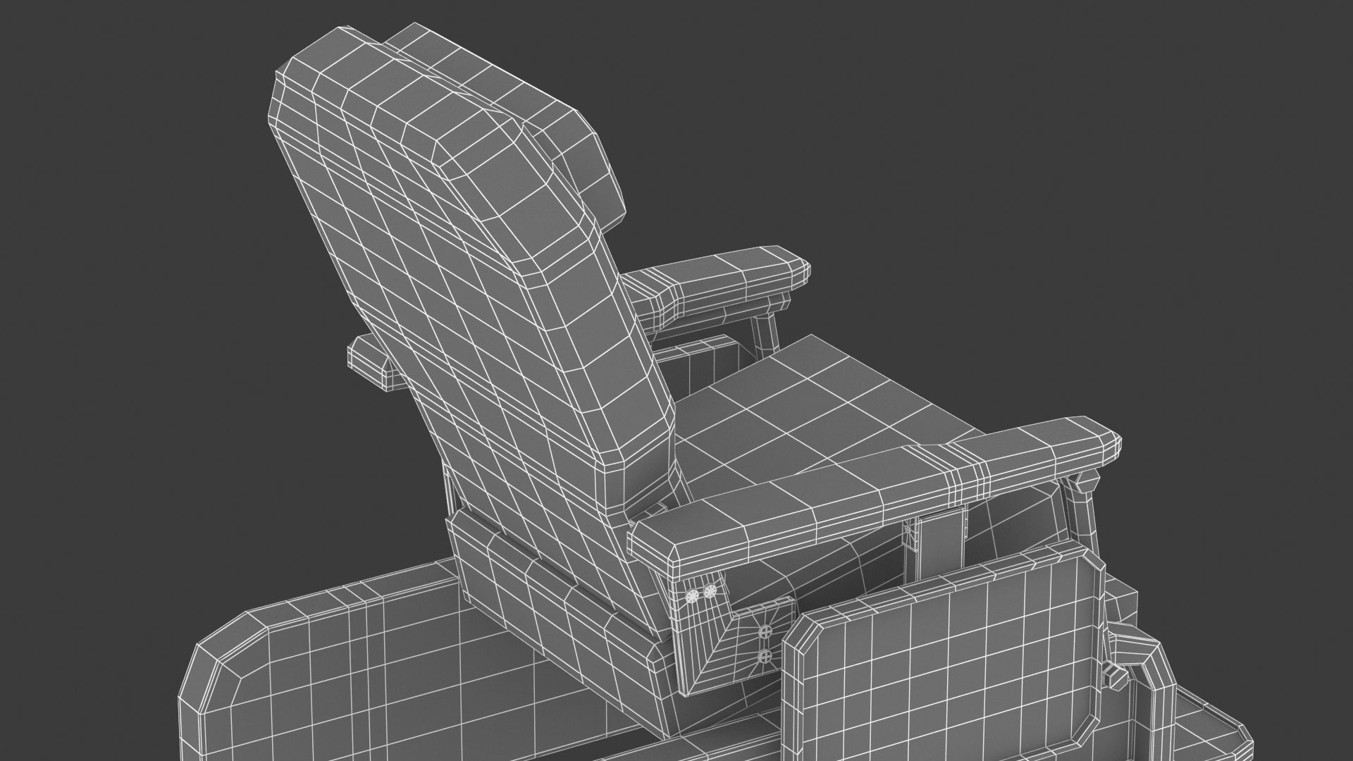 Medical Electric Reclining Chair PBR Realistic 3D model_16