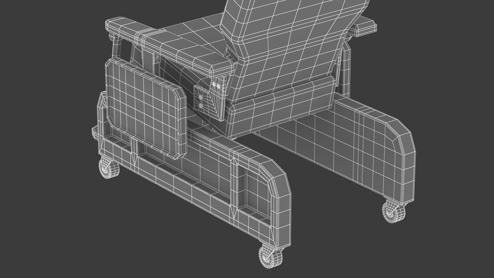 Medical Electric Reclining Chair PBR Realistic 3D model_17