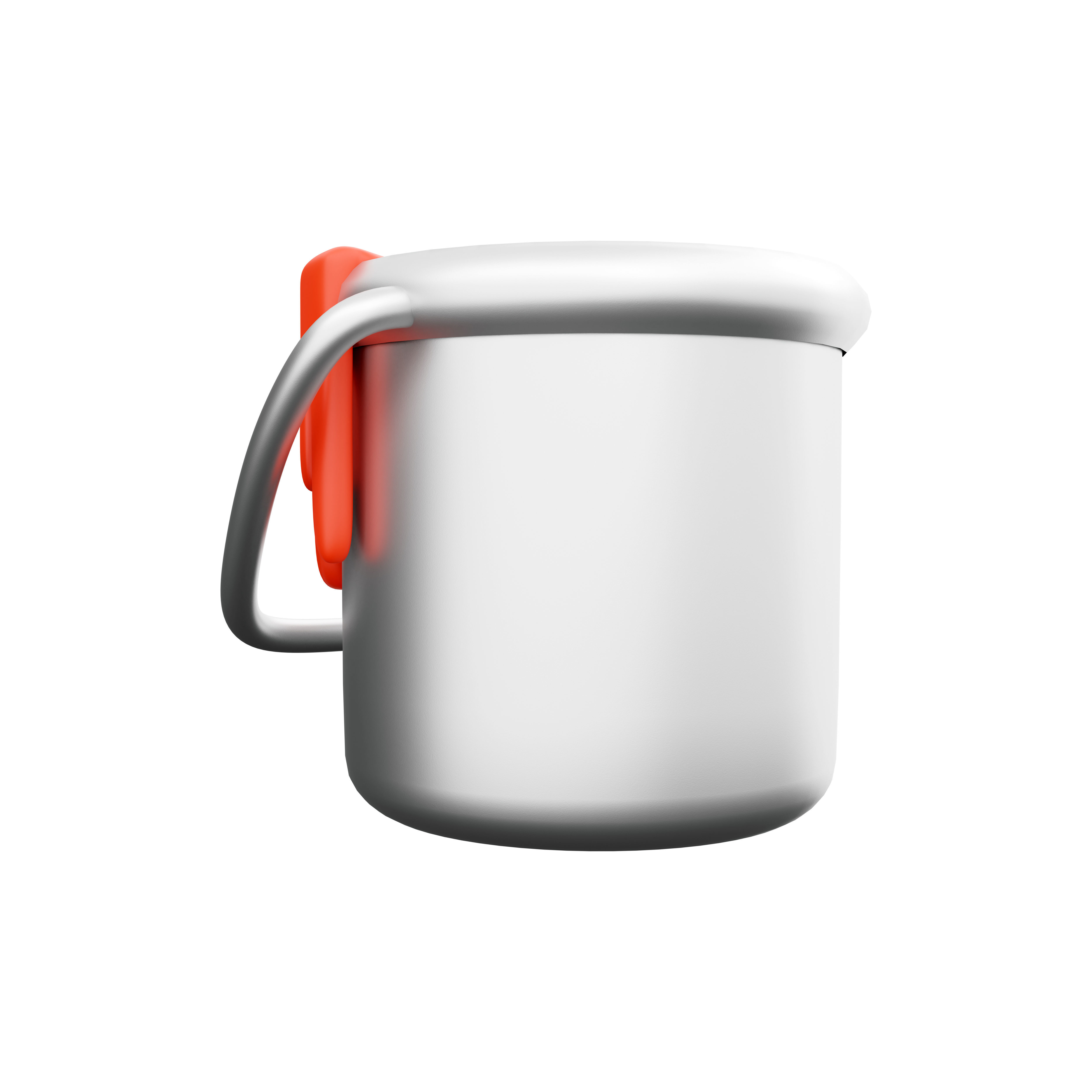 3D open bucket with paint color 3D model_3
