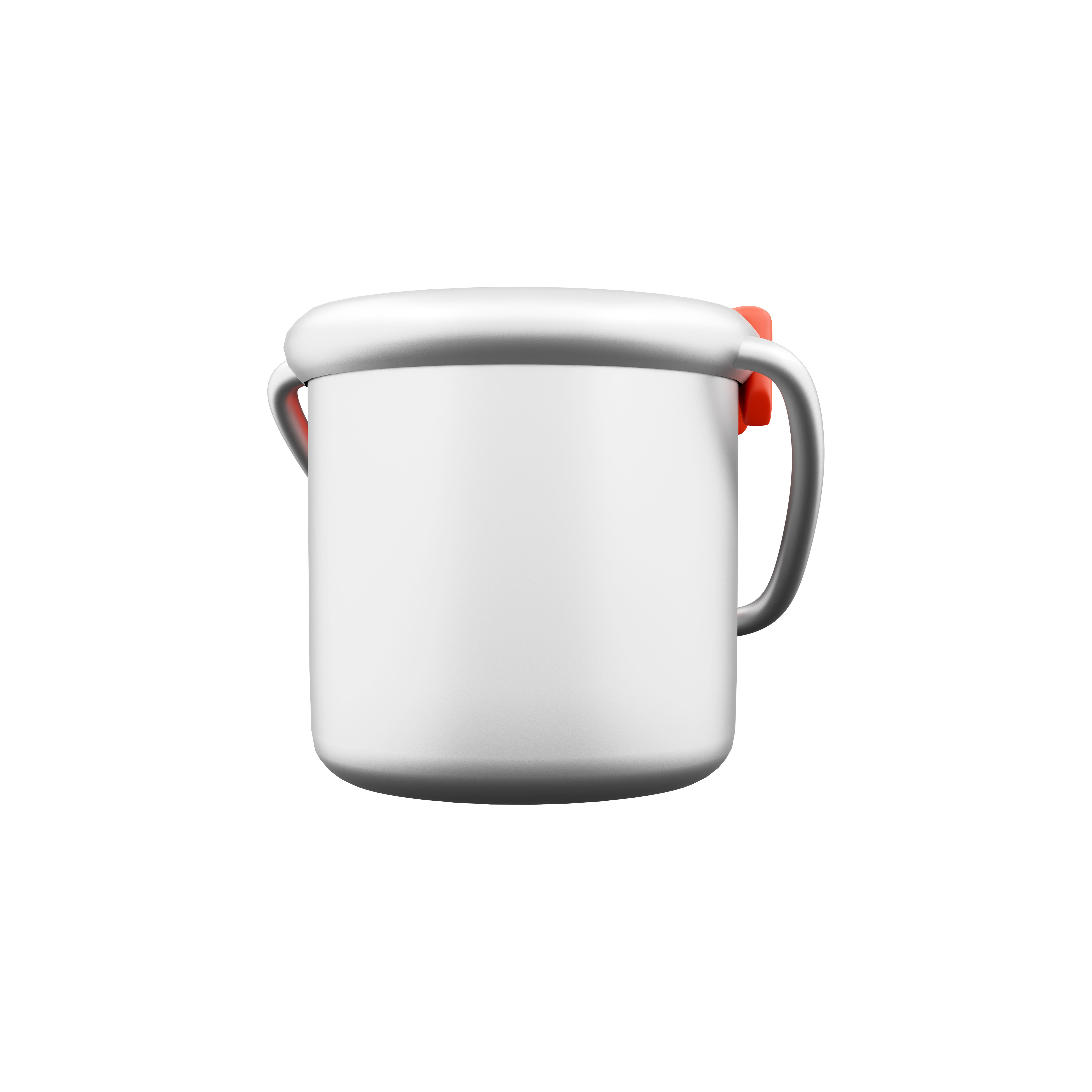 3D open bucket with paint color 3D model_4