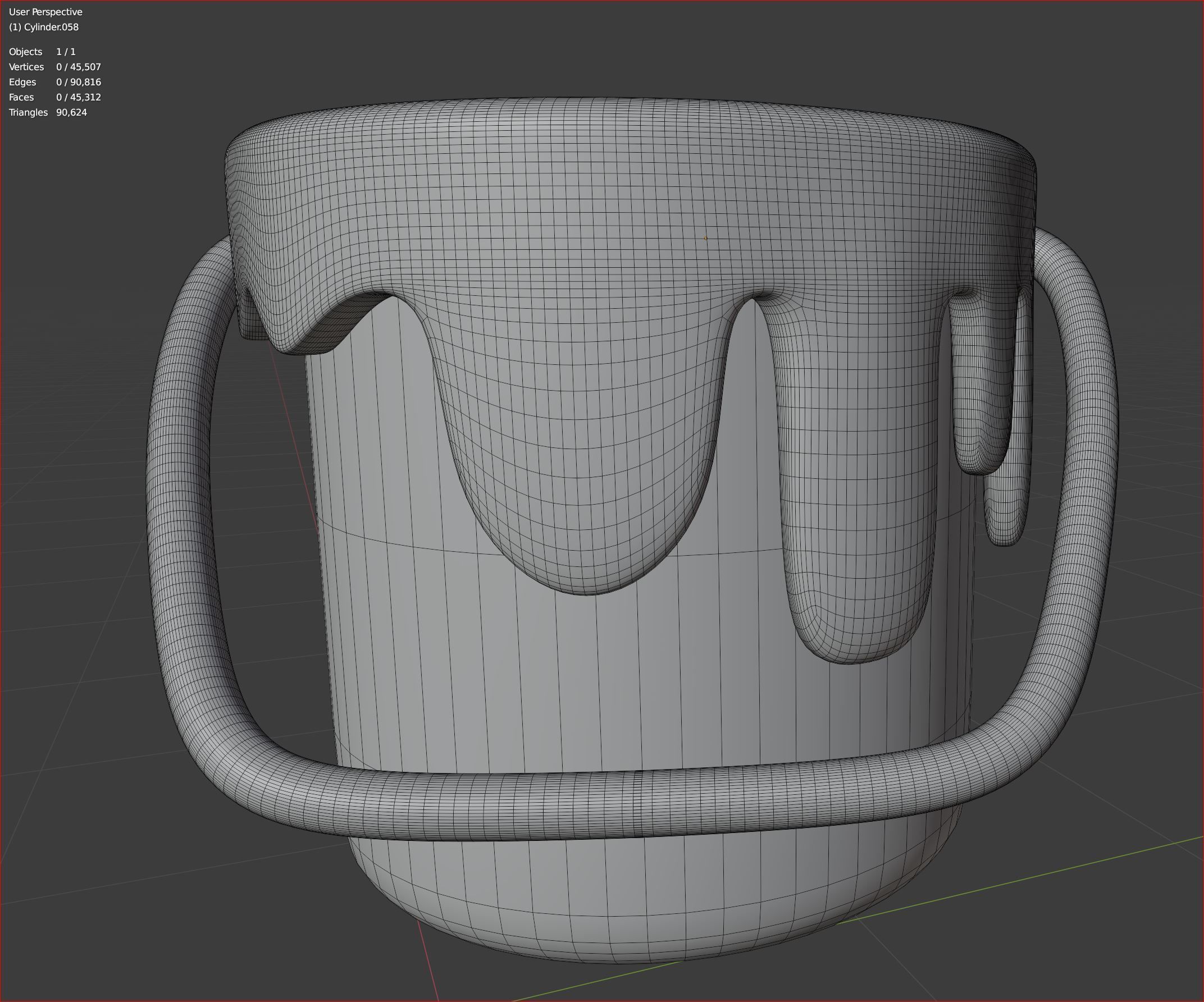 3D open bucket with paint color 3D model_2