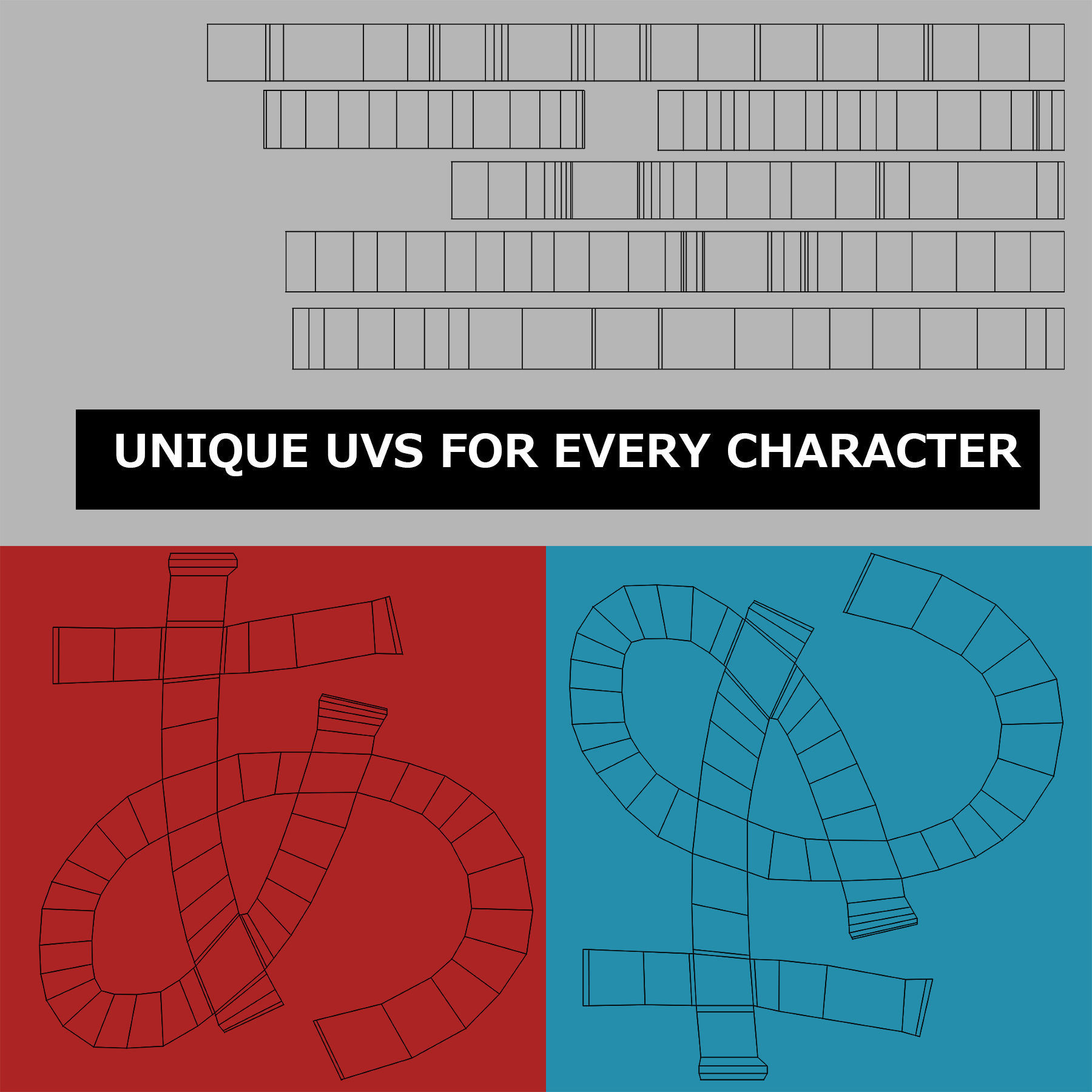 Japanese 3D Characters Hiragana and Katakana in Low Poly Low-poly 3D model_6