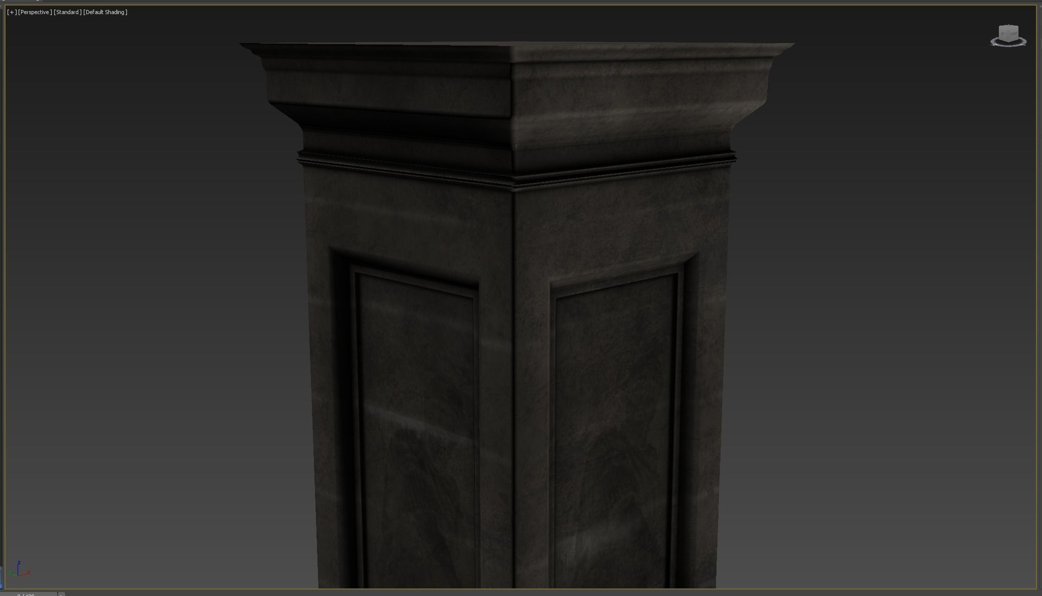 Column stone Low-poly 3D model_8