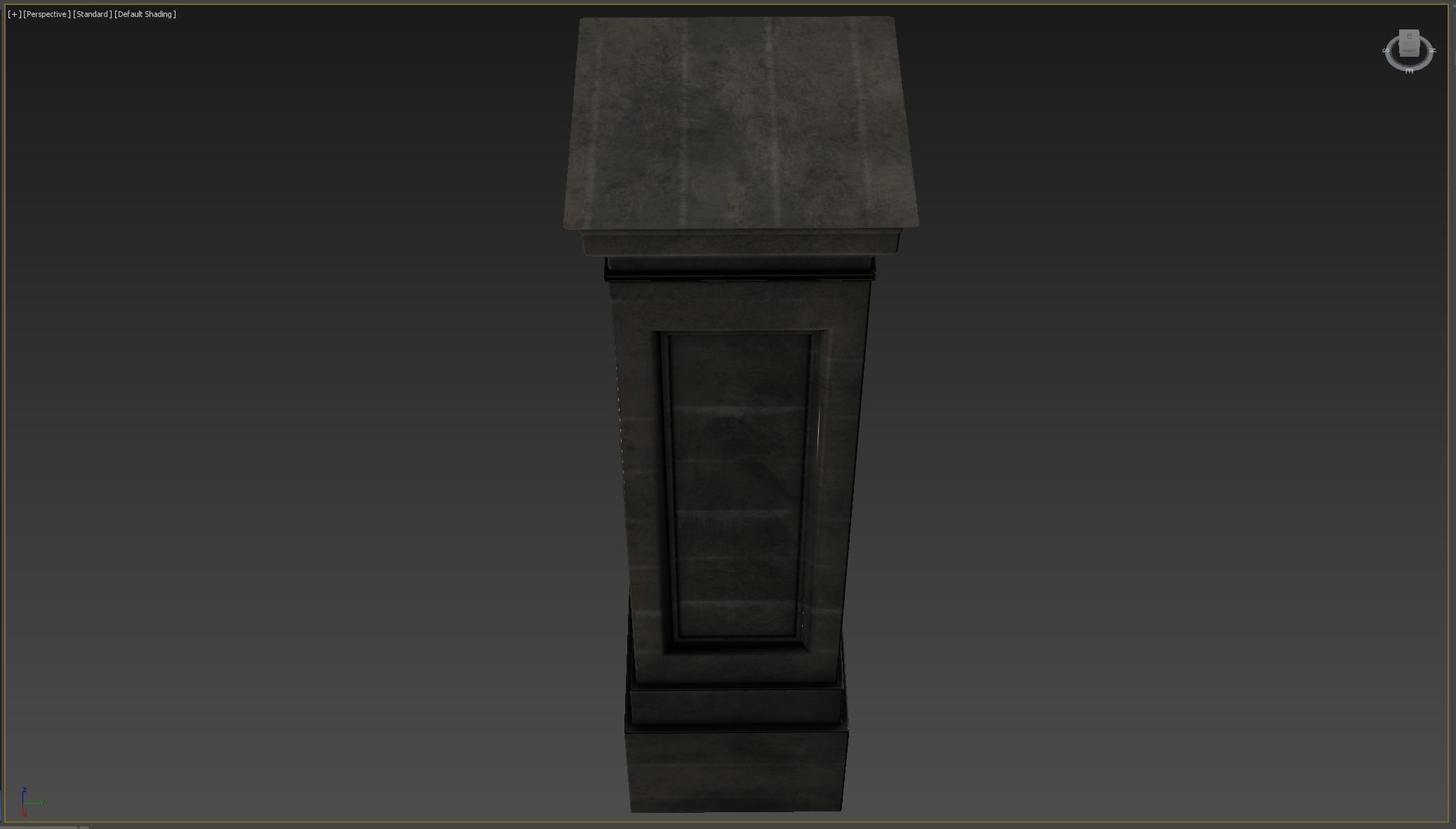 Column stone Low-poly 3D model_7
