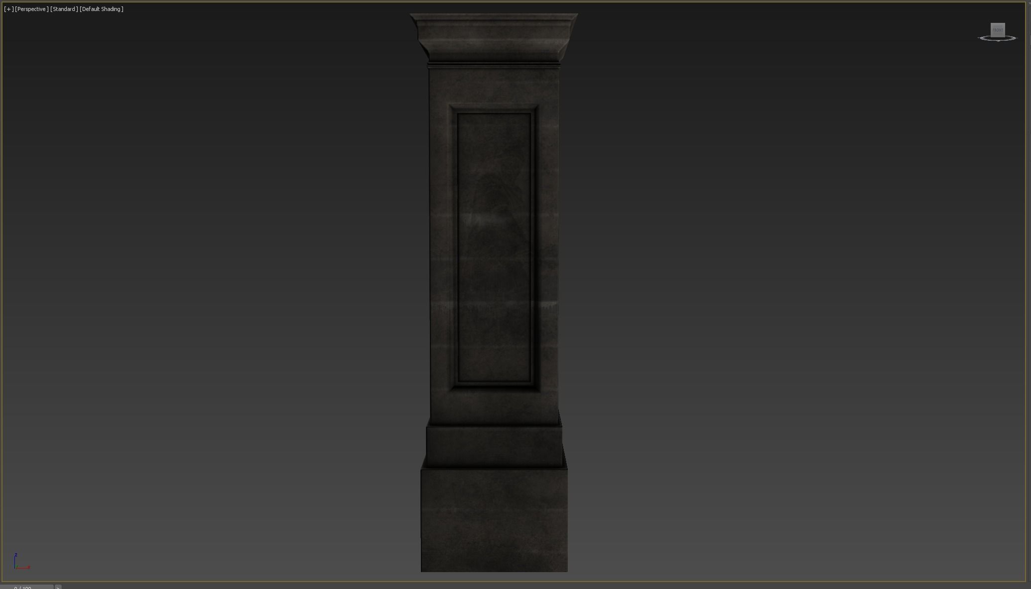 Column stone Low-poly 3D model_5