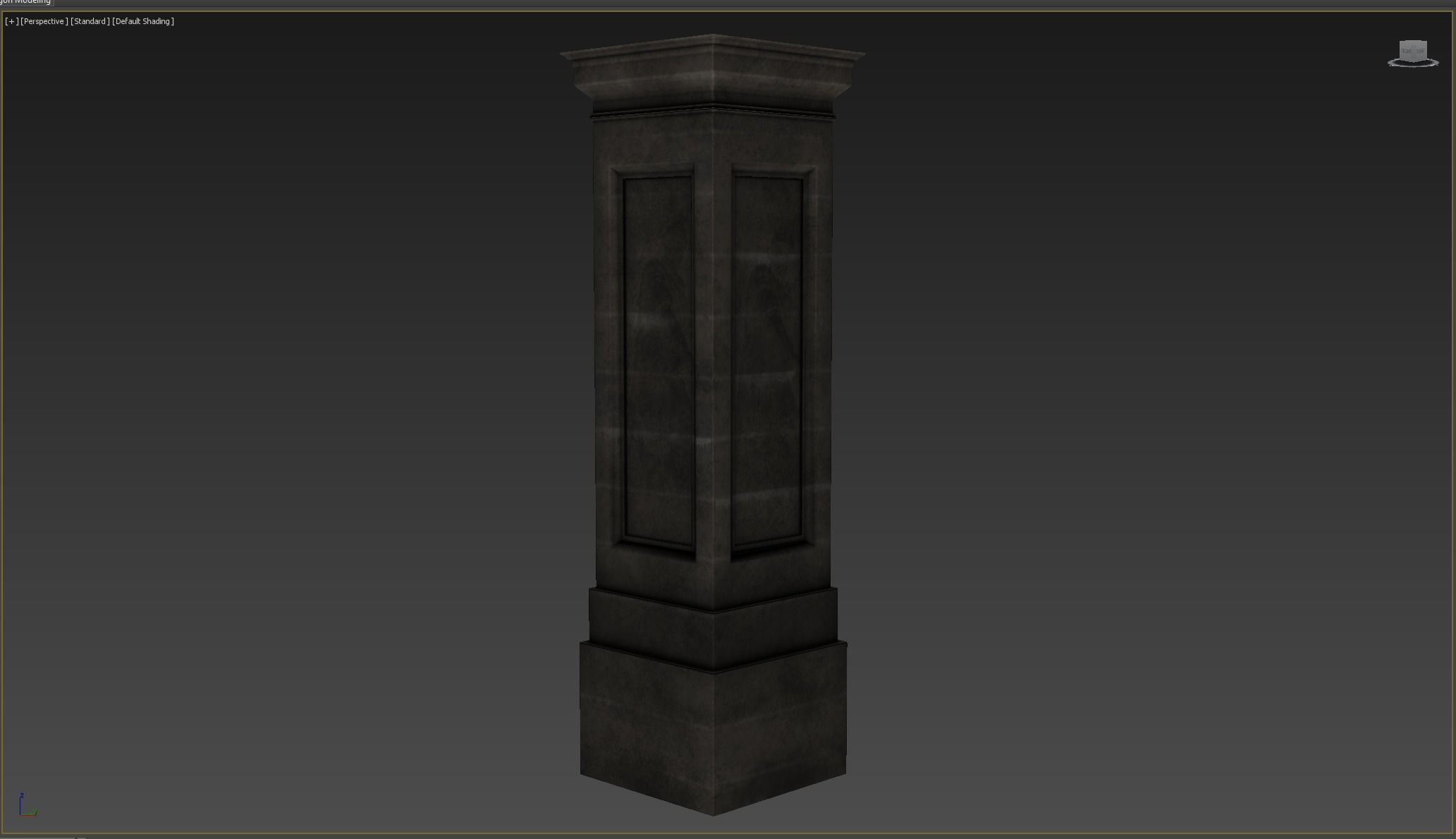 Column stone Low-poly 3D model_6