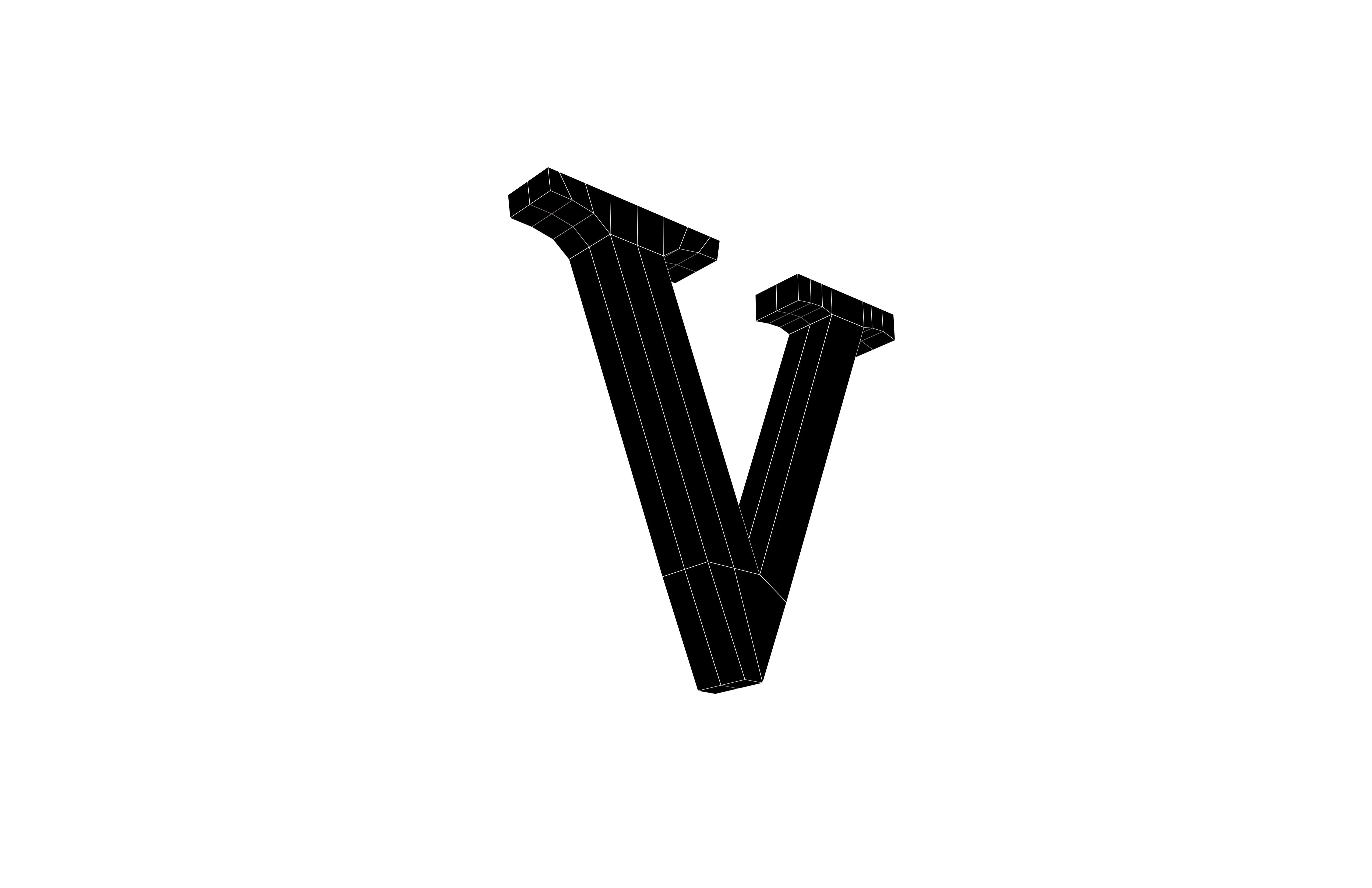Roman Numerals 5 v1 001 Low-poly 3D model_7