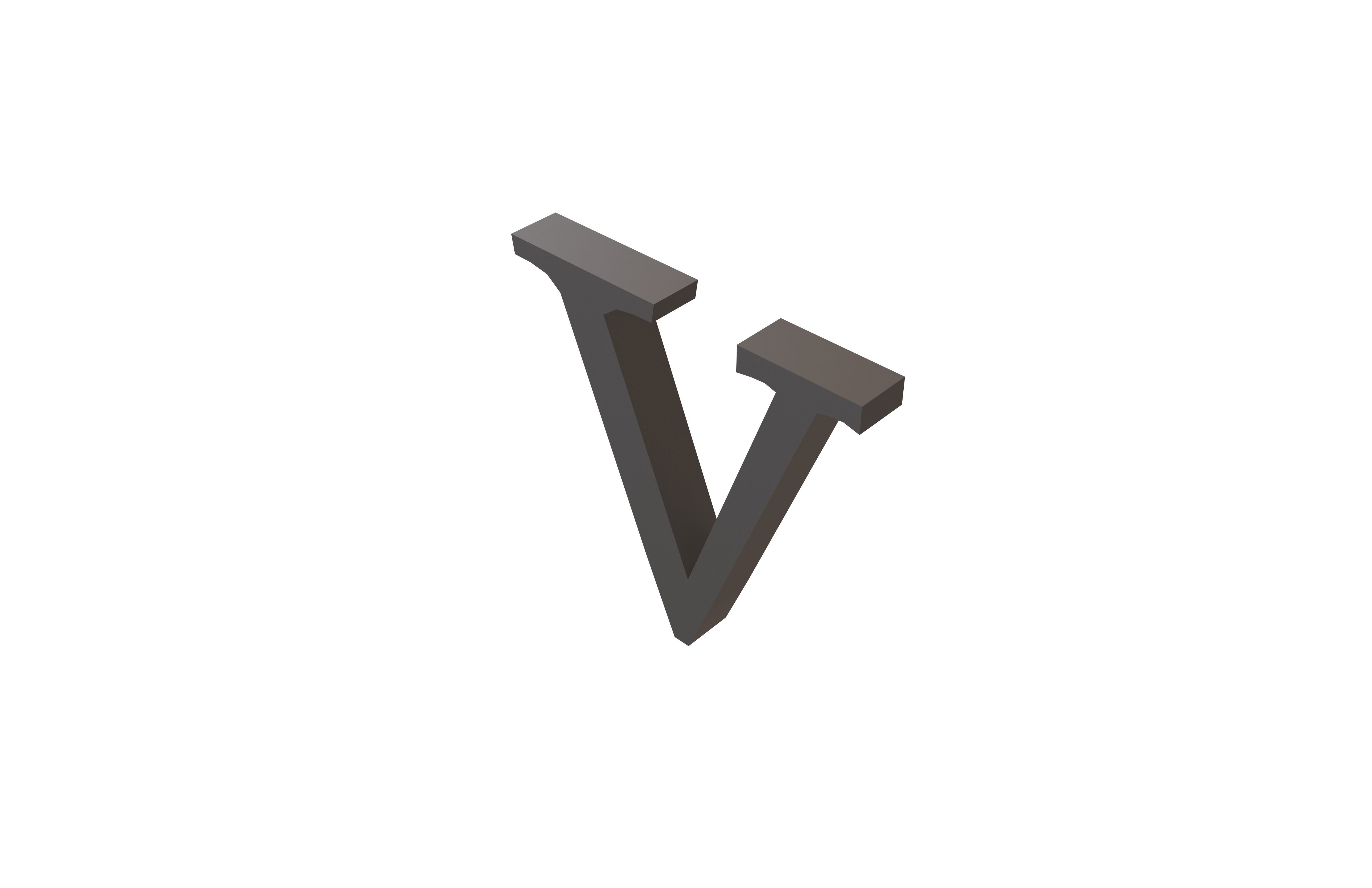 Roman Numerals 5 v1 001 Low-poly 3D model_2