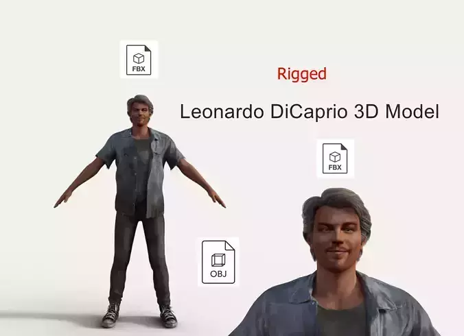 DiCaprio 3D Character 3D Model for Unreal