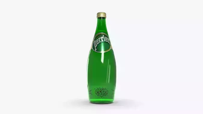 spiraling perrier 750ml Low-poly 3D model