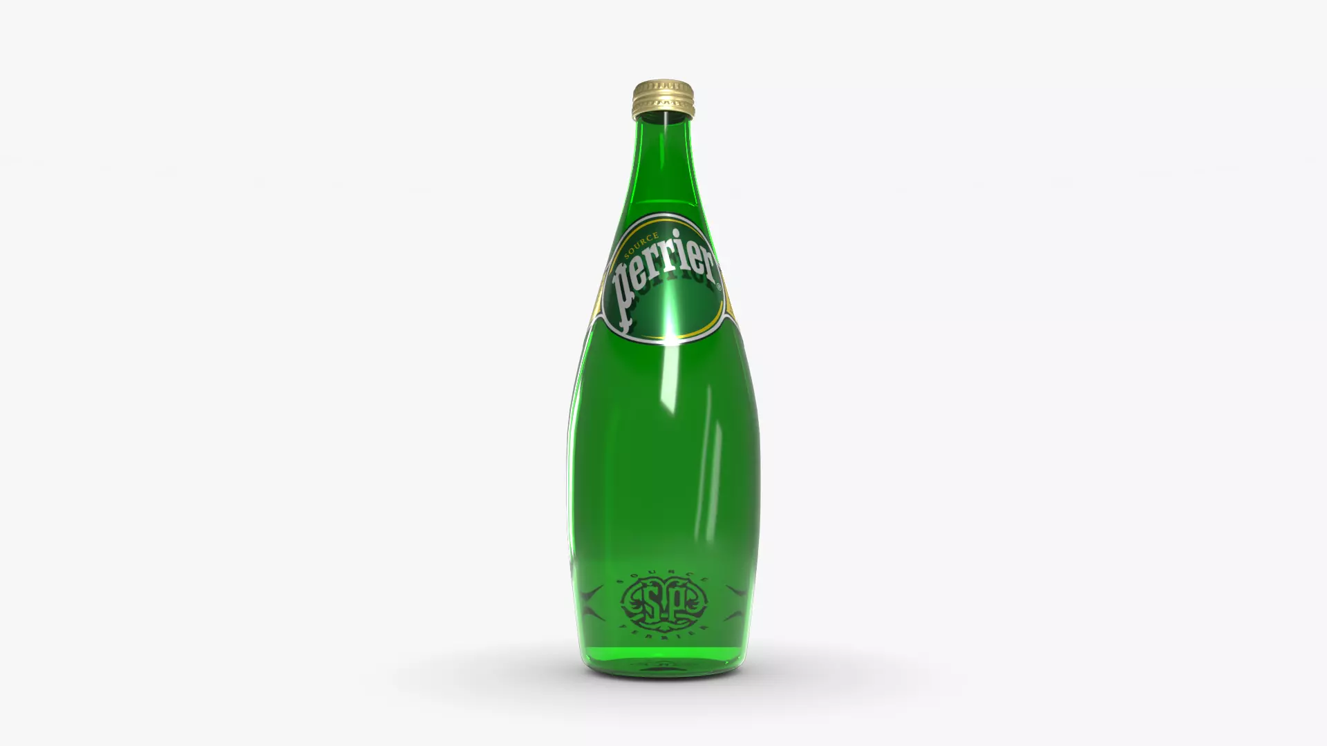spiraling perrier 750ml Low-poly 3D model