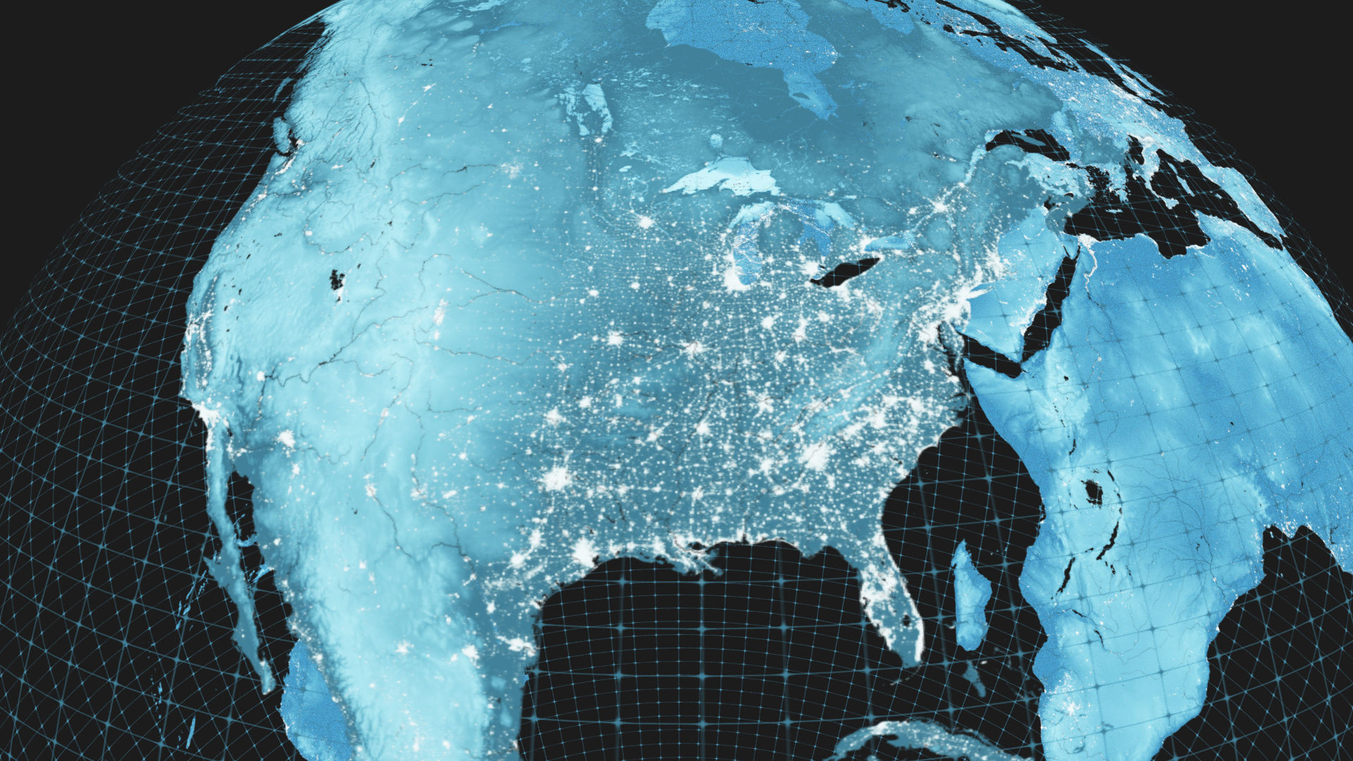 Earth hologram scifi planet Low-poly 3D model_3