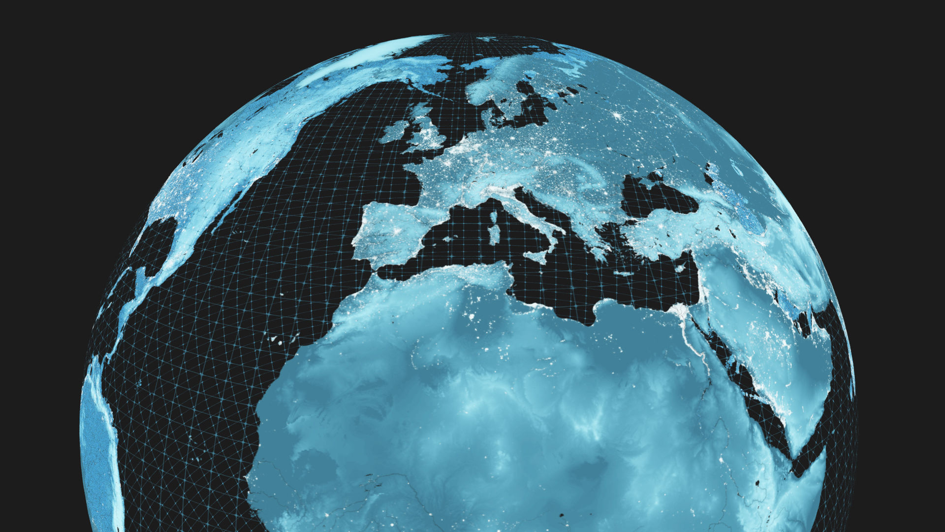 Earth hologram scifi planet Low-poly 3D model_5