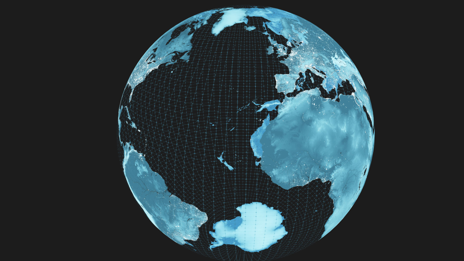 Earth hologram scifi planet Low-poly 3D model_6