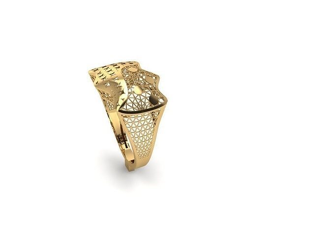 RINGGG gold ring with intricate design 3D model | CGTrader