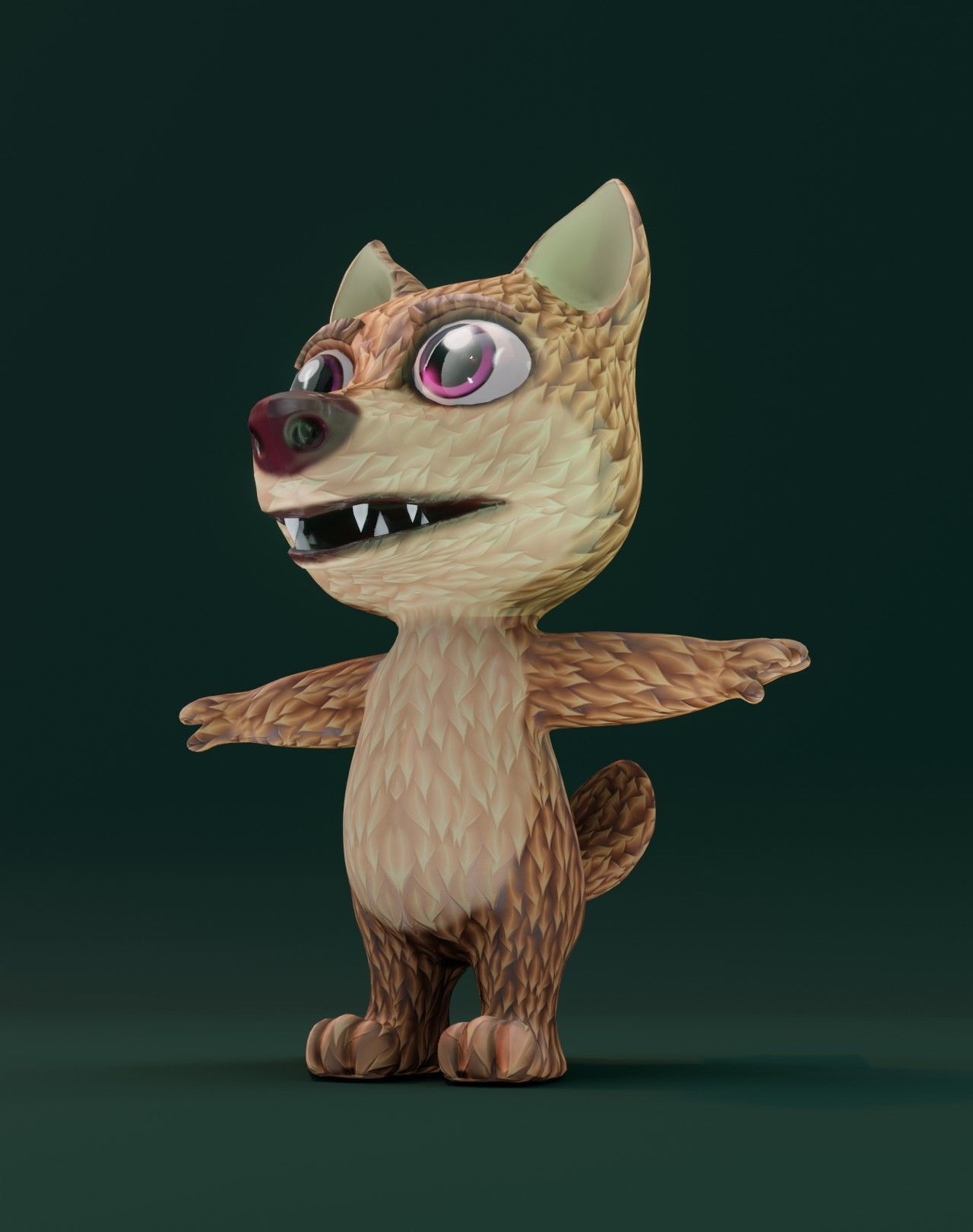 Cartoon Wolf 3D Models Low-poly 3D model_55