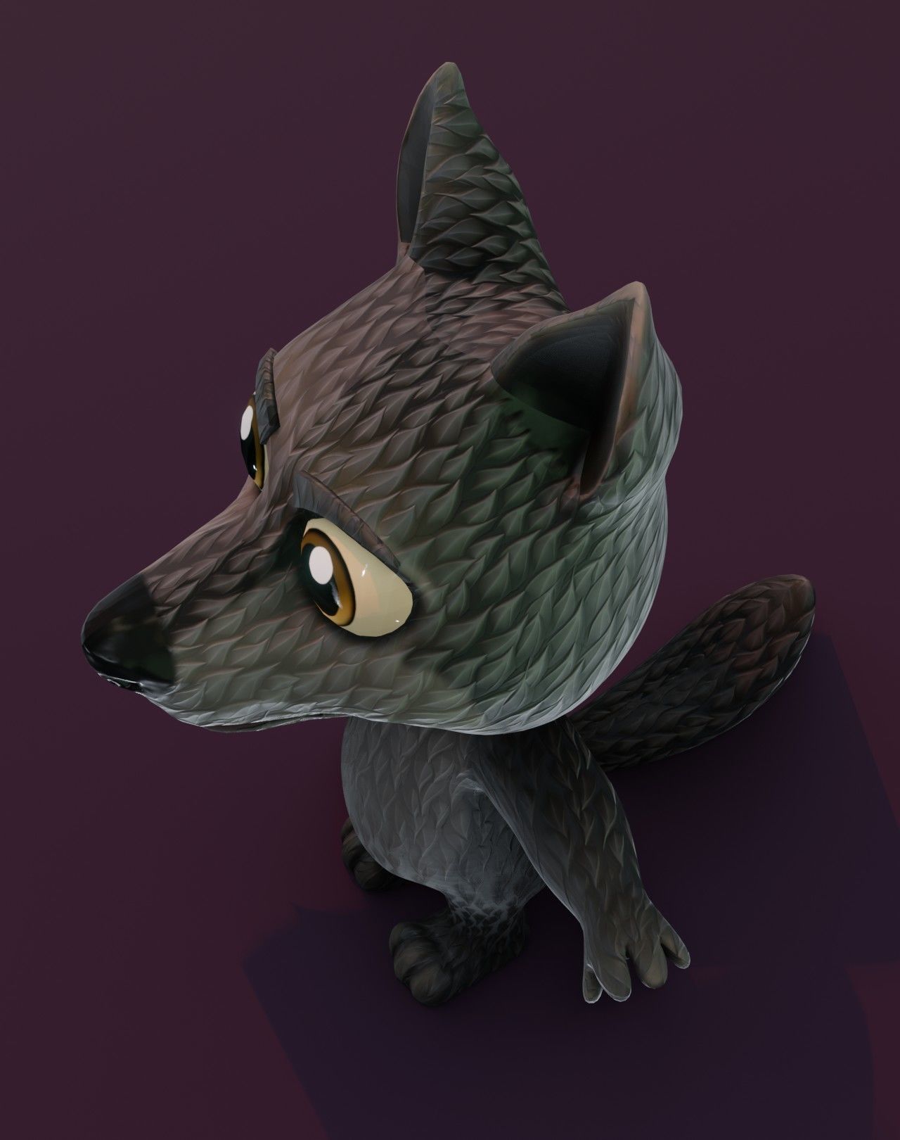 Cartoon Wolf 3D Models Low-poly 3D model_61