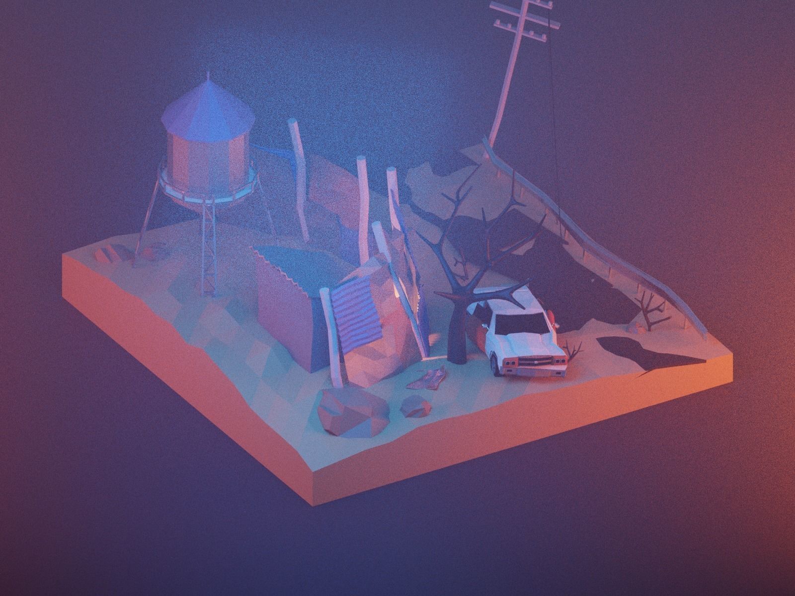 Cartoon Fallout 3D model_11