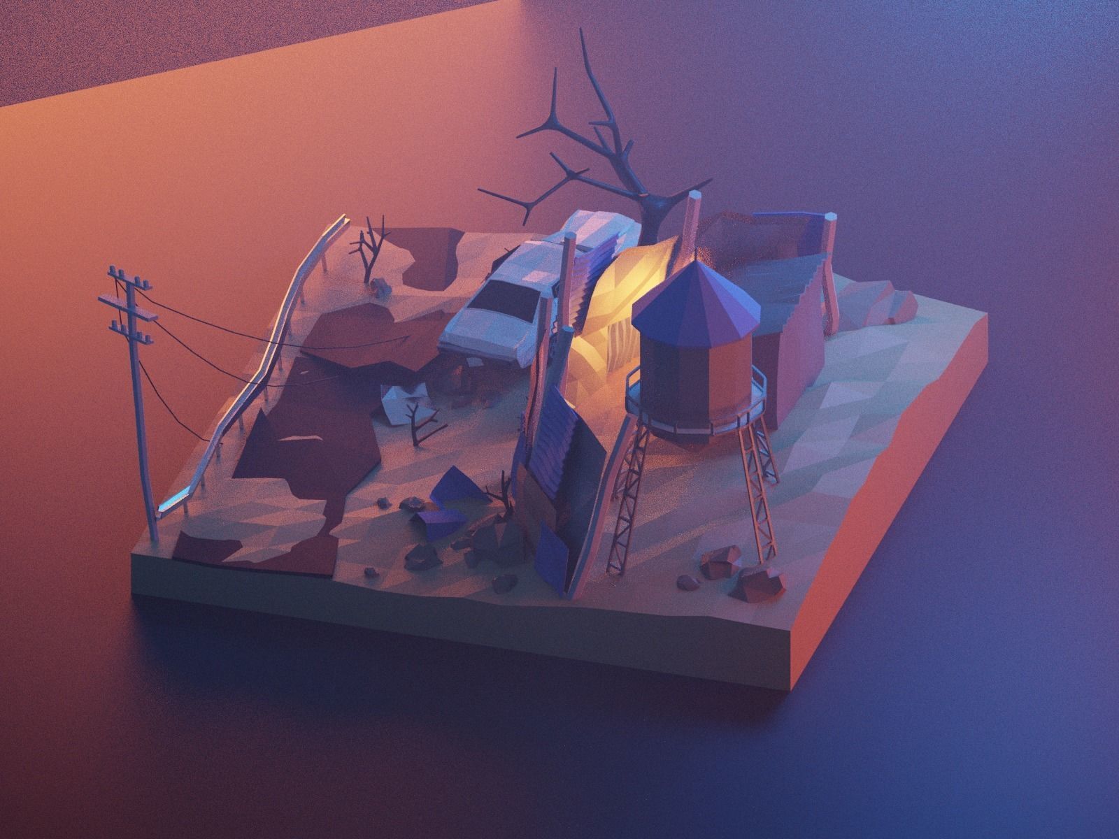 Cartoon Fallout 3D model_16