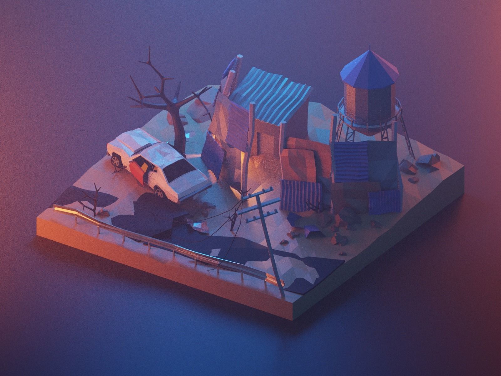 Cartoon Fallout 3D model_4